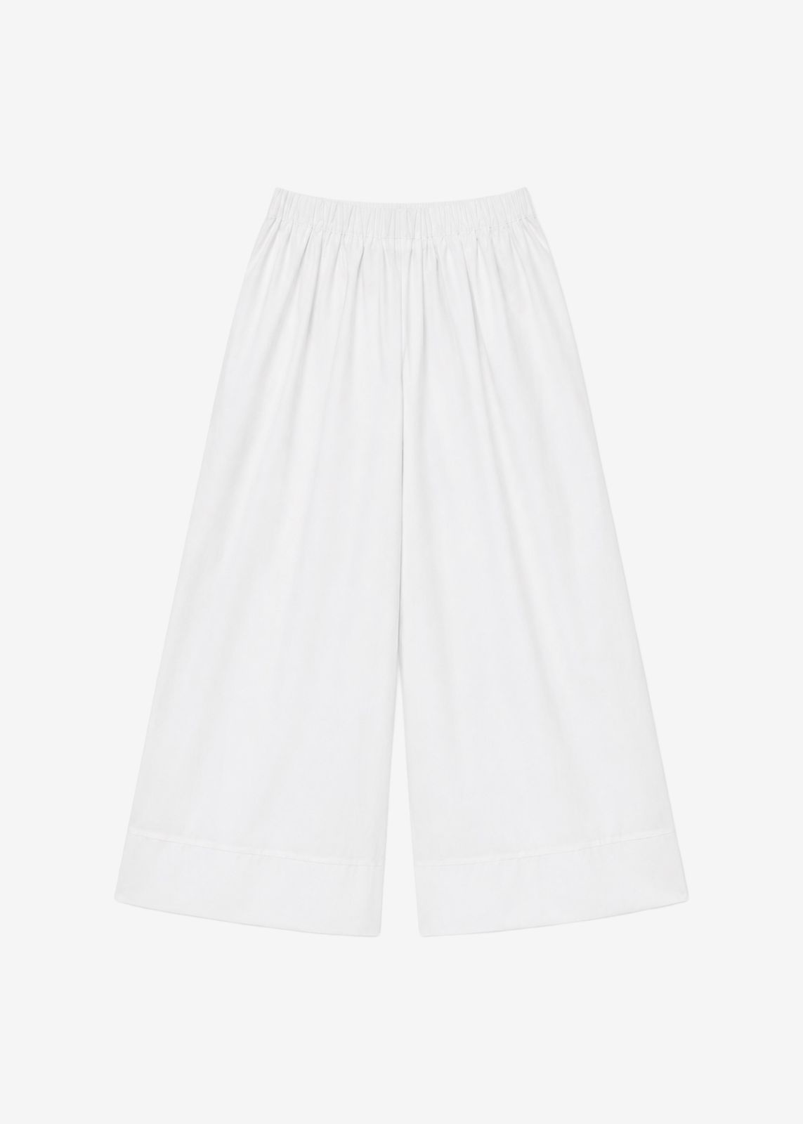 Trivio Poplin Wide Leg Pants - White