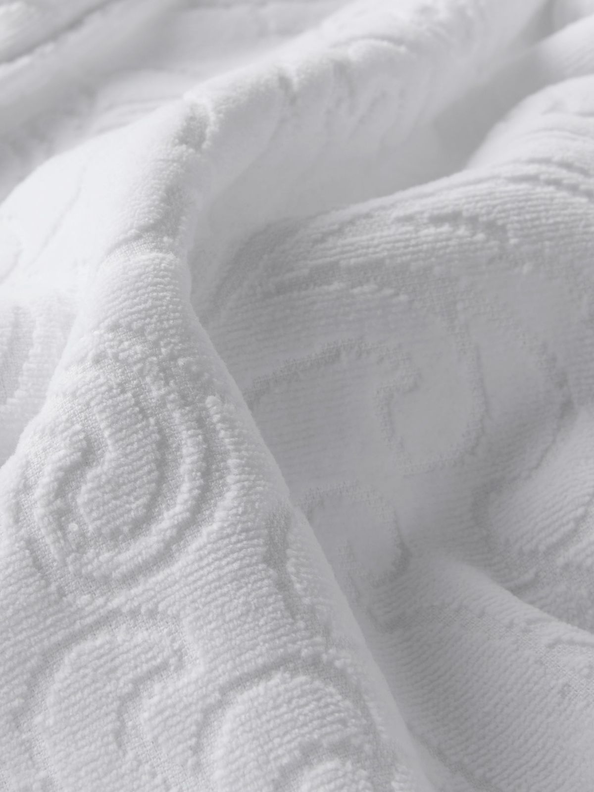 Arden Cotton Velour Bathrobe White Botanical