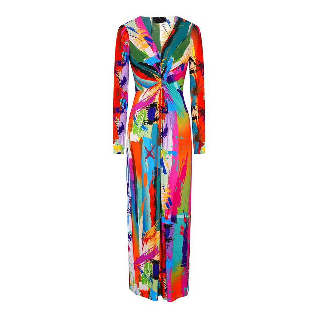 Brush Stroke Lola Maxi Dress