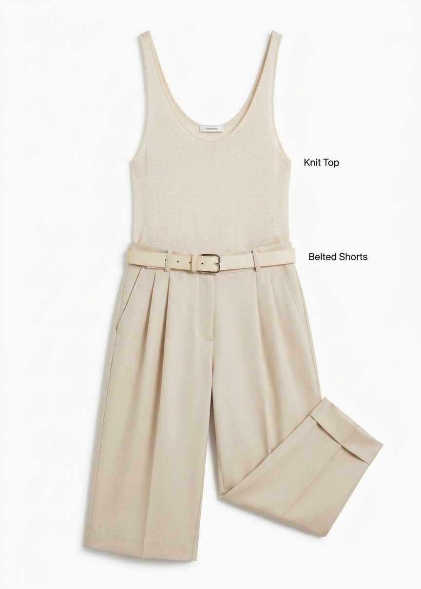 Avanca Wired Mini Shorts - Beige