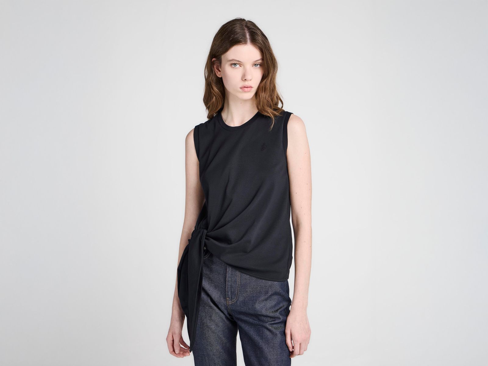CL_HEM KNOT TANK TOP - NAVY_JO0284PG1810