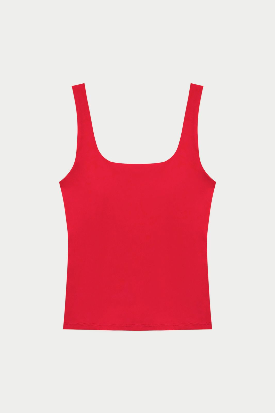 SCULPTING STRETCH SCOOP NECK SPORTS TOP - RED