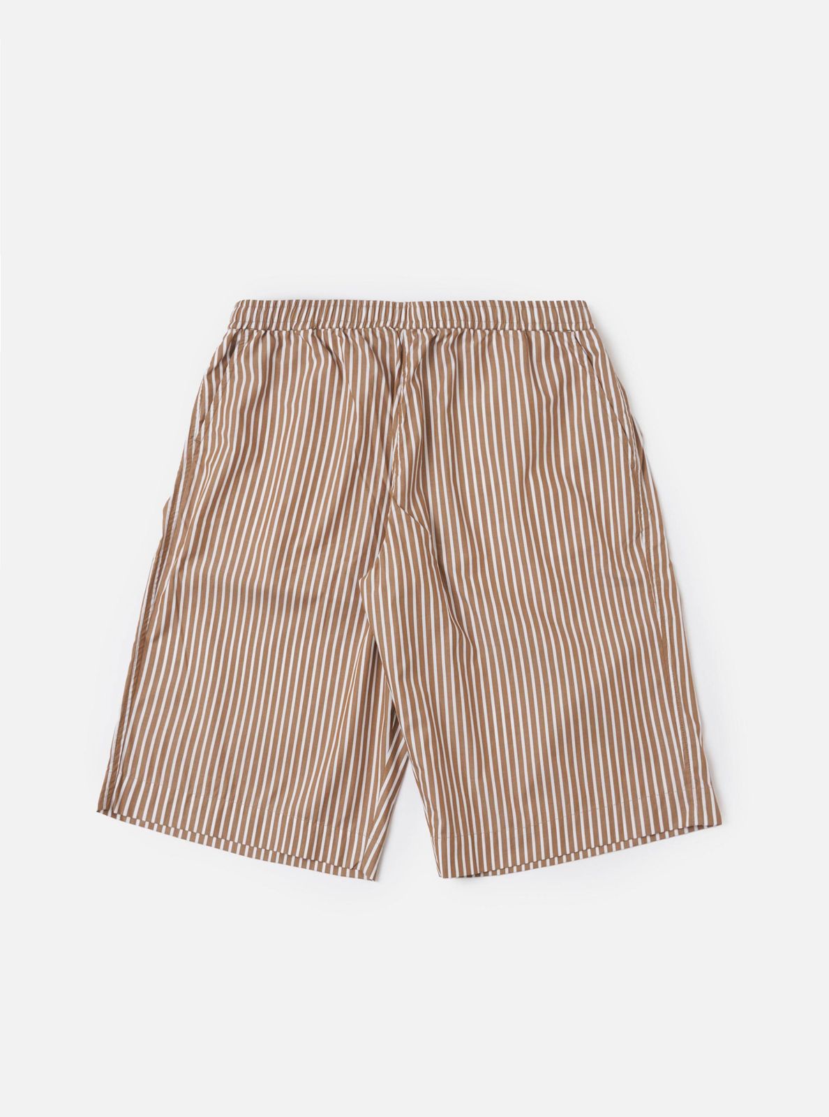 Brown/White Cotton Stripe Vacation Short
