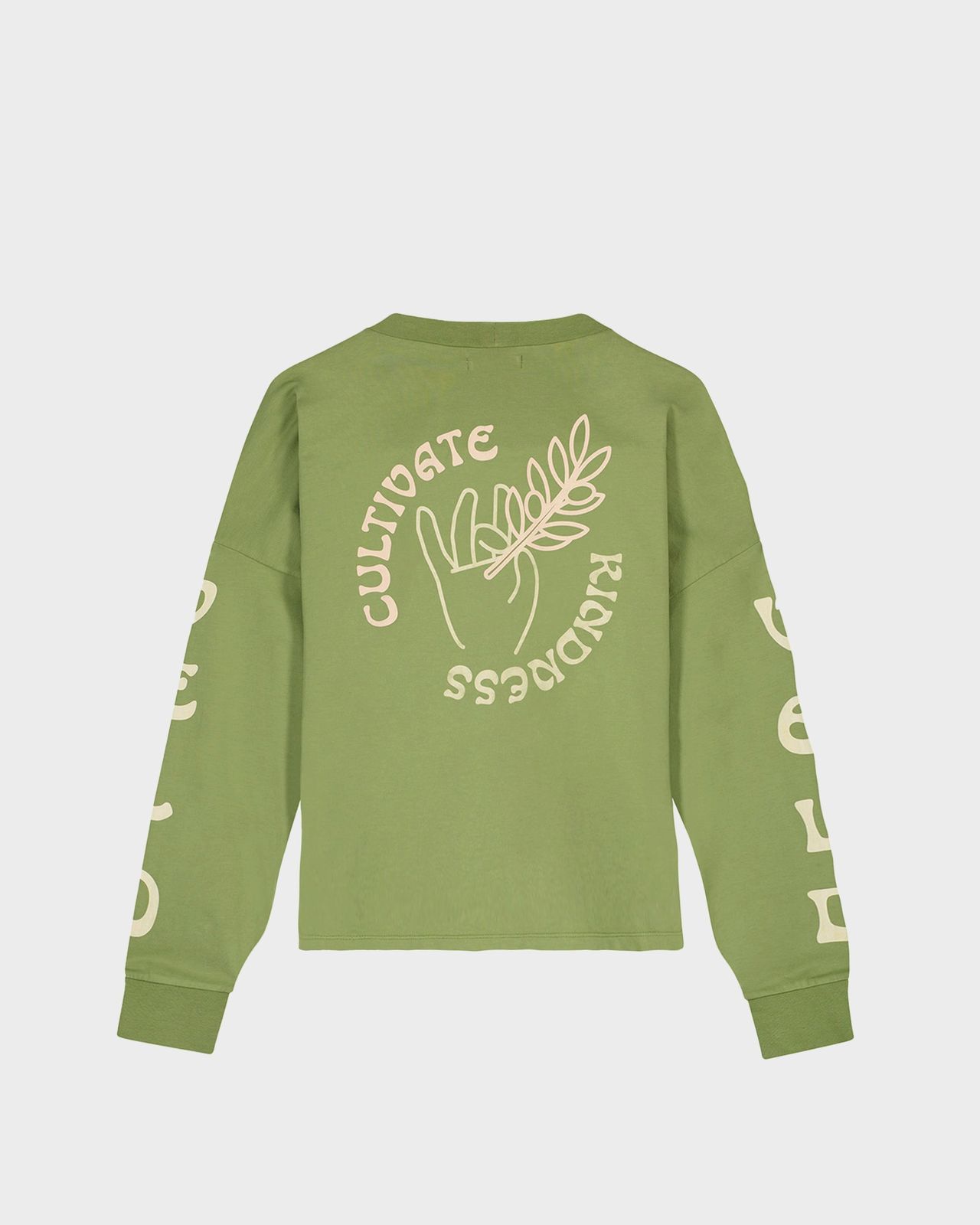 100% Organic Cotton Vondel Cultivate Kindness Long Sleeve T-Shirt | Turtle Green