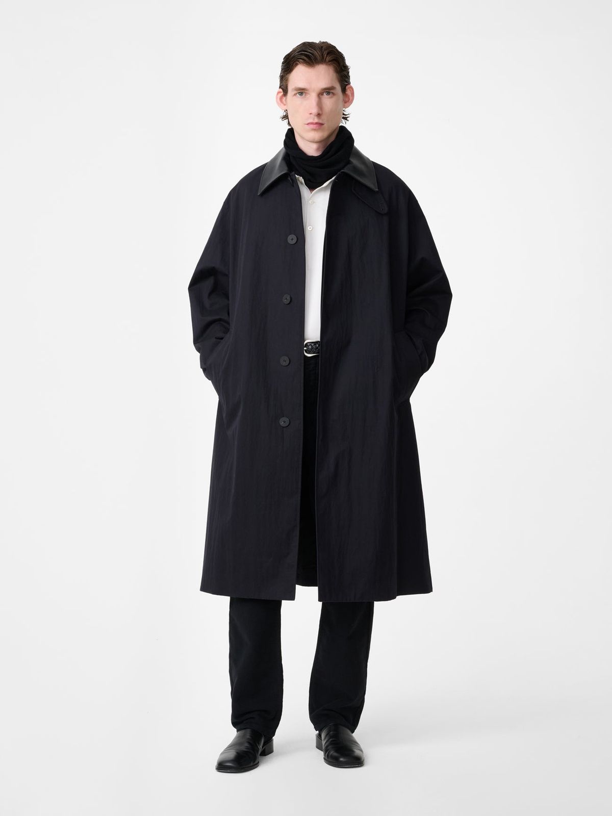 Revere Trench Coat in Darkest Navy