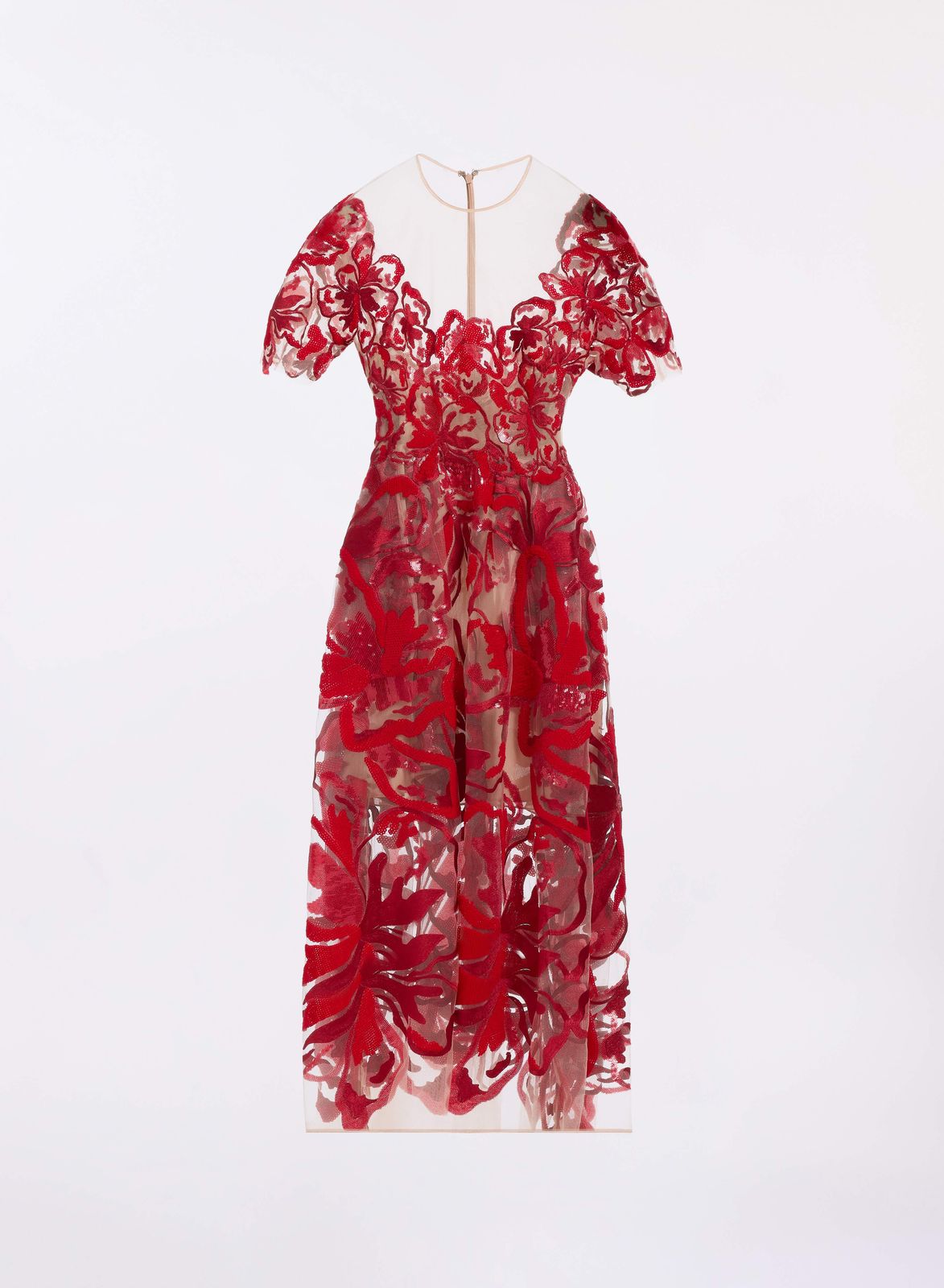 Velvet & Sequin Embroidered Dress