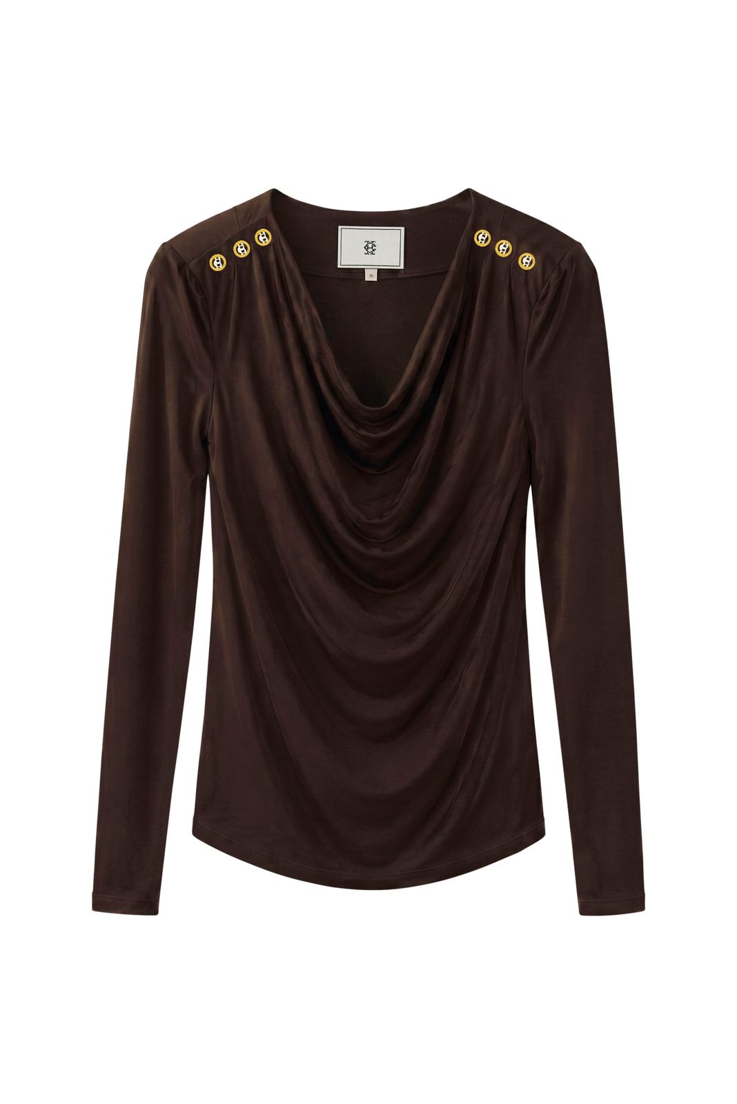 Supersoft Cowl Neck Top (chocolate)