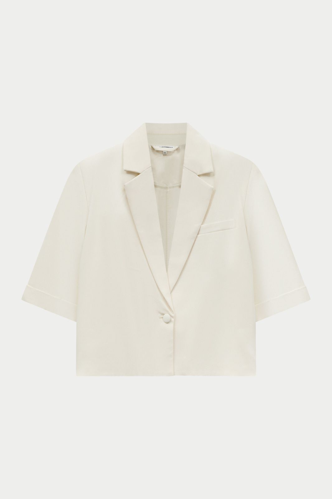 SHORT SLEEVE BLAZER - OFF WHITE
