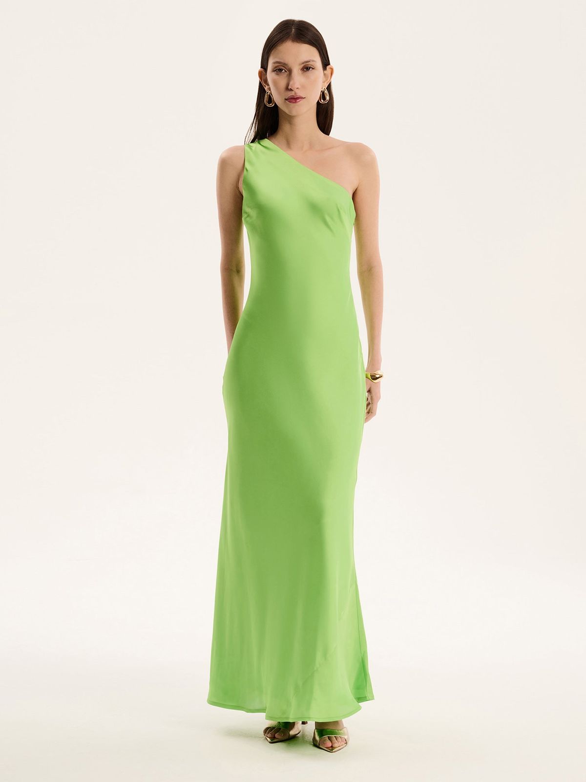 Uma Dress in Lime Green