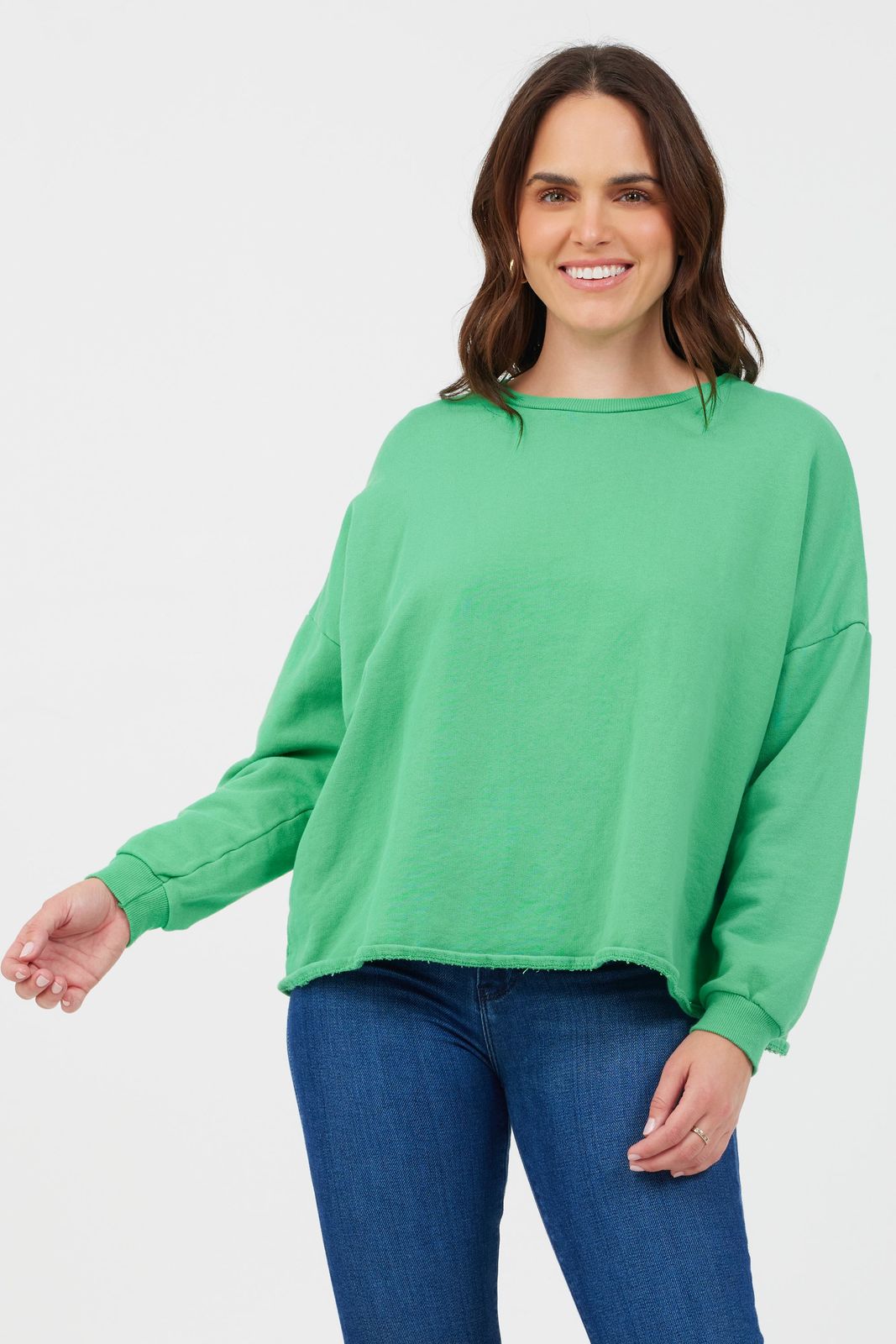Madeline Crew Neck Drop Shoulder Sweatshirt
