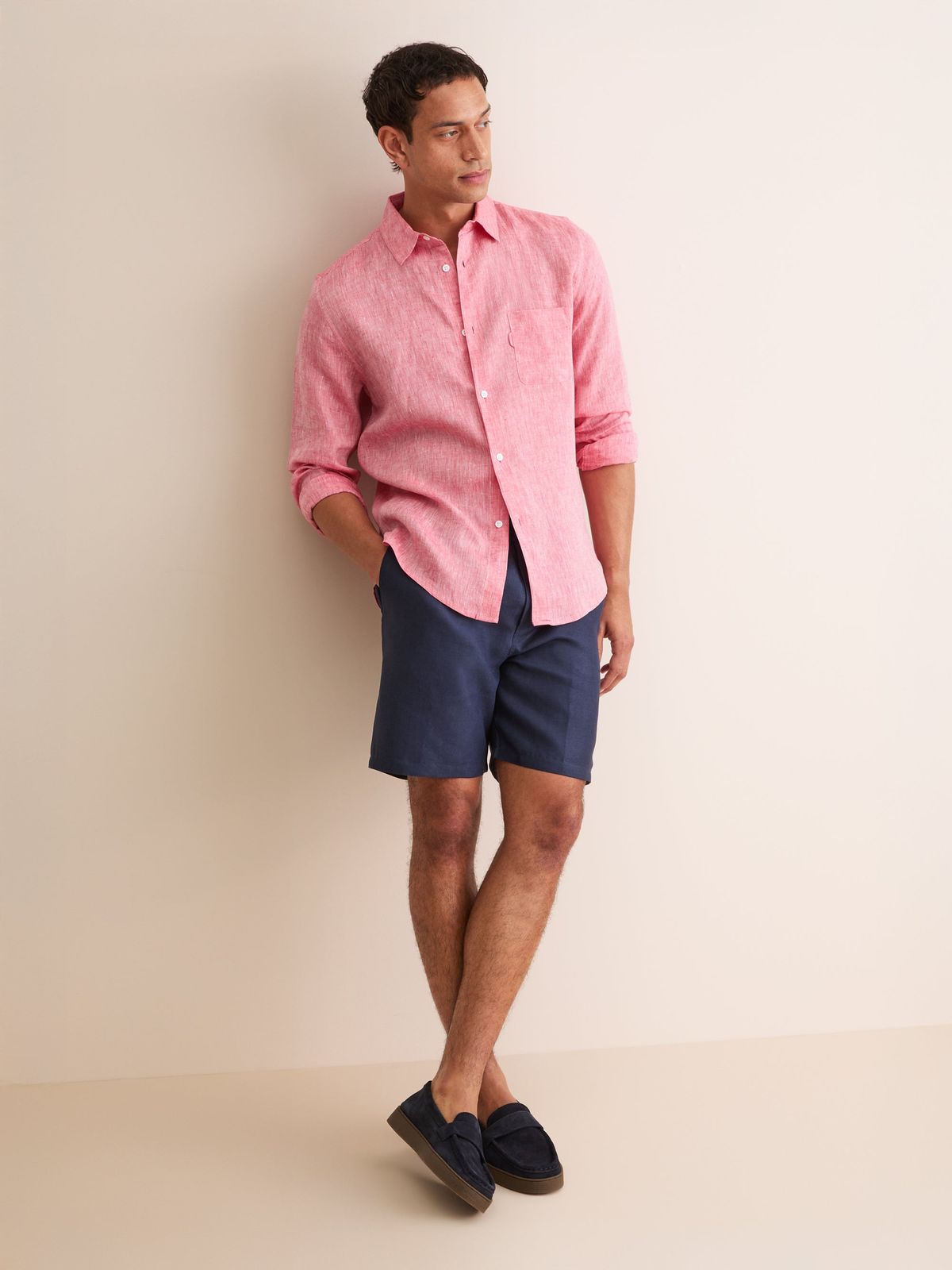 Monaco Linen Shirt Red