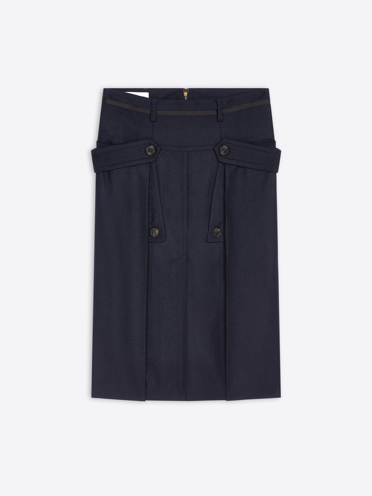 Wool midi skirt
