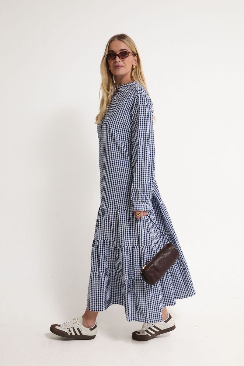 Joni Gingham Midi Dress