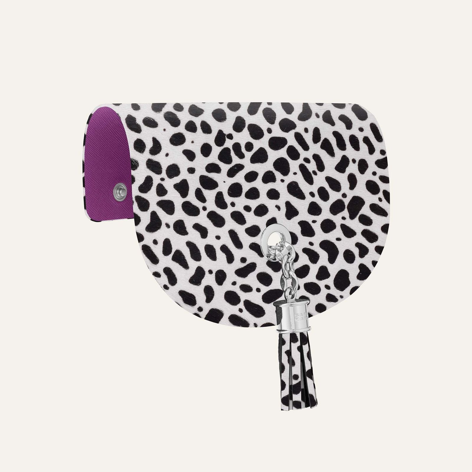 Flap Set Mini | Dalmatian with Silver hardware