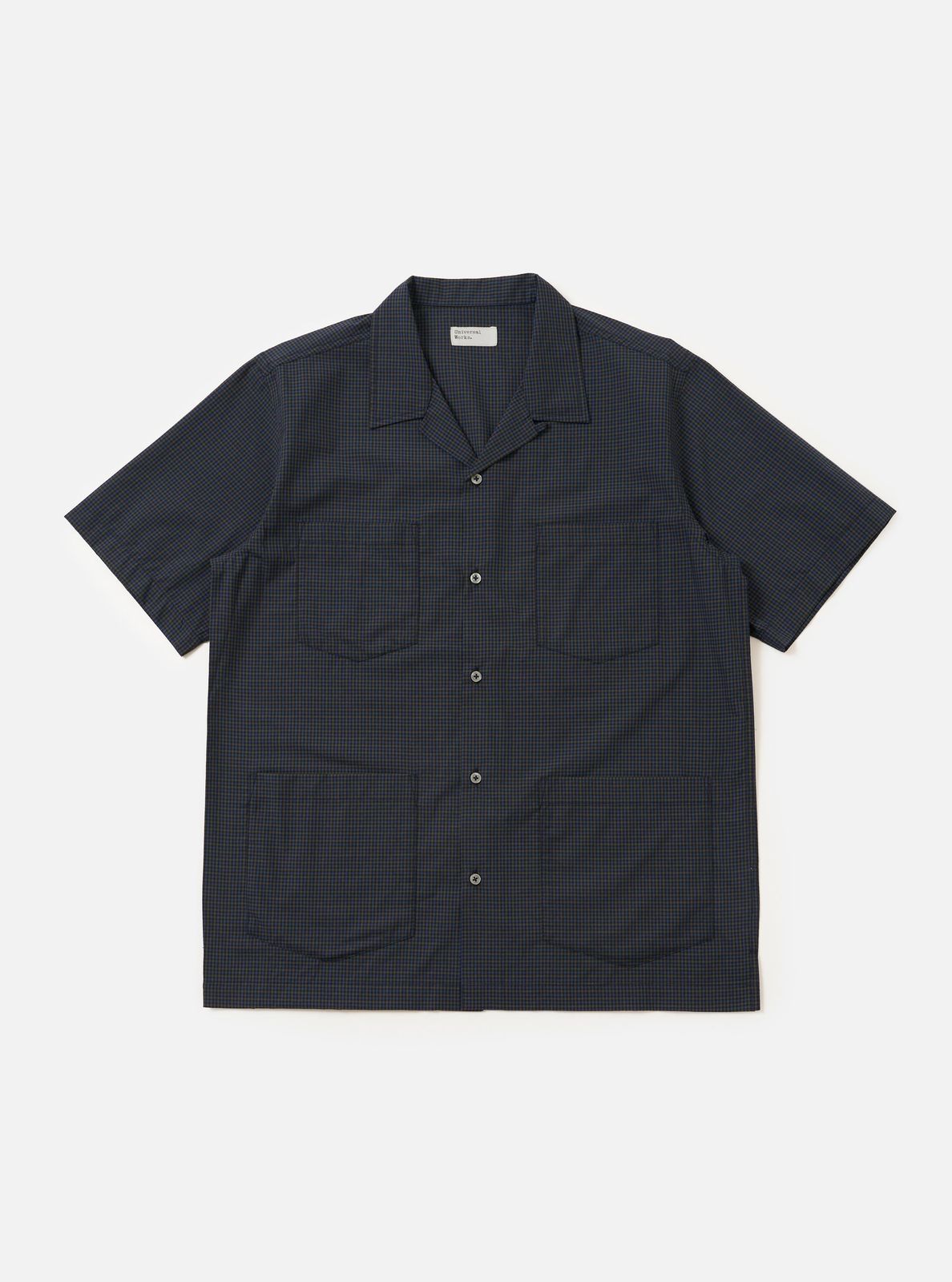 Navy Check Plaid Summer Overshirt
