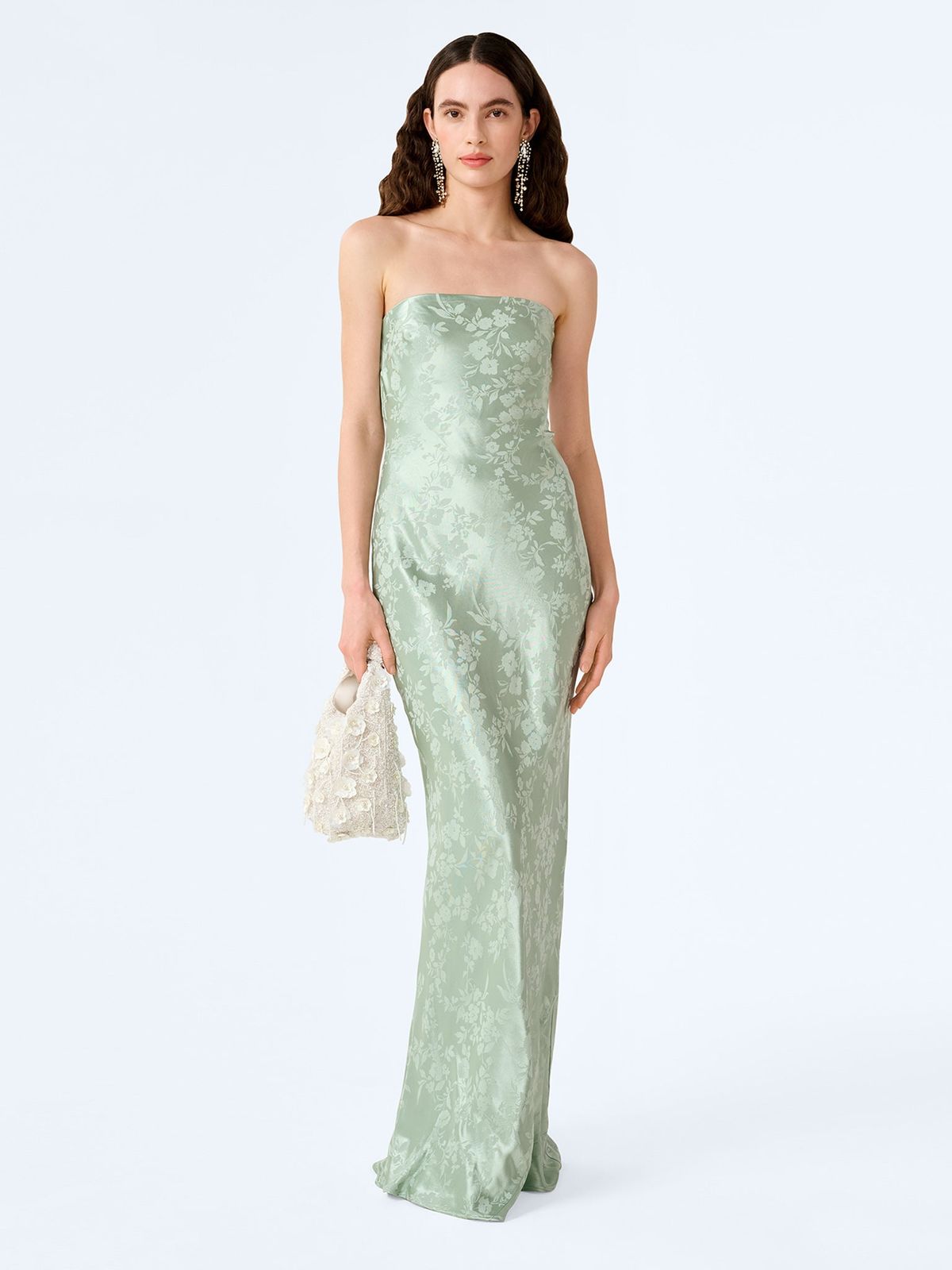 Amdra Jacquard Dress in Sage