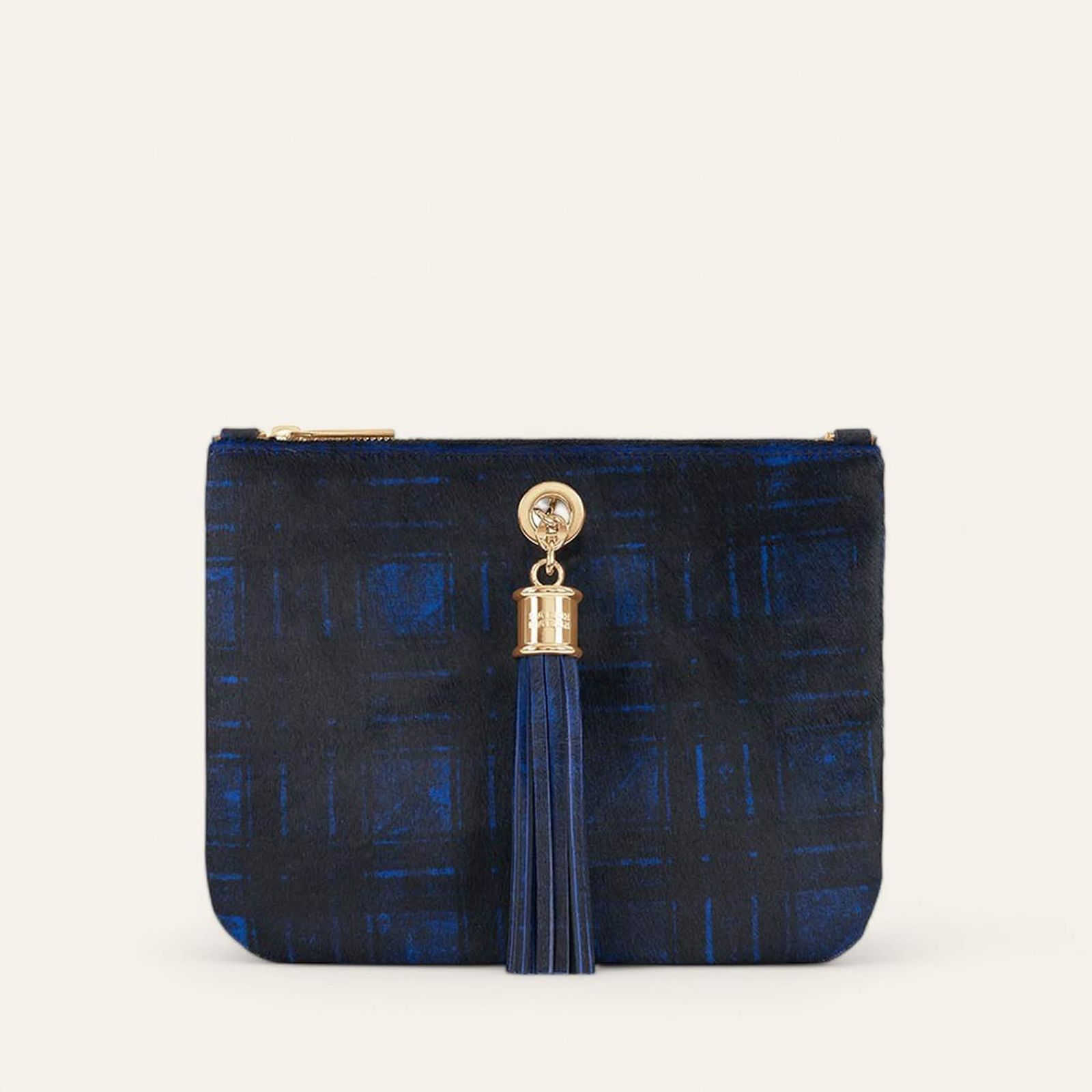 Ivy | Blue Tartan with Gold hardware