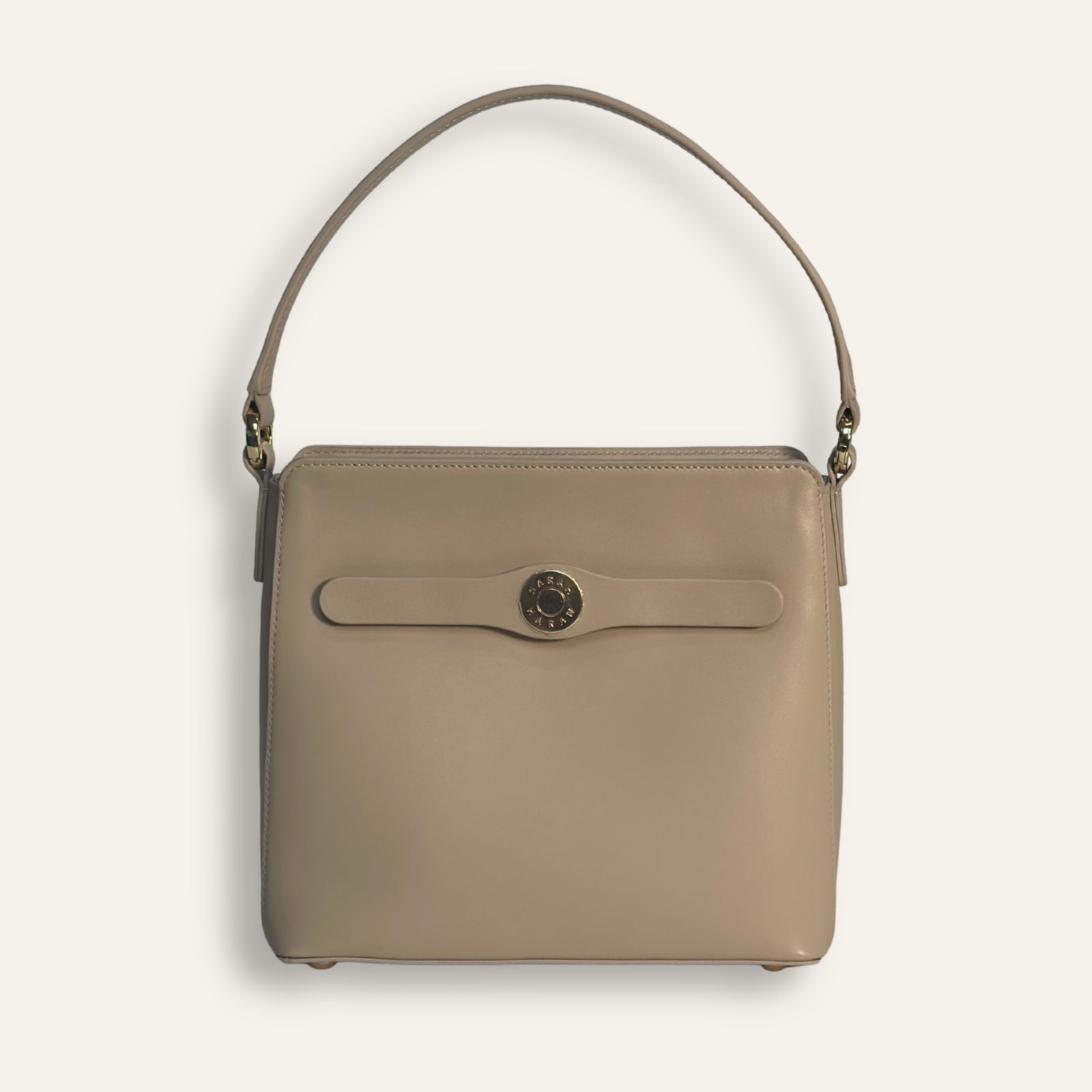 Preloved Rosa Handbag | Nude with Gold hardware