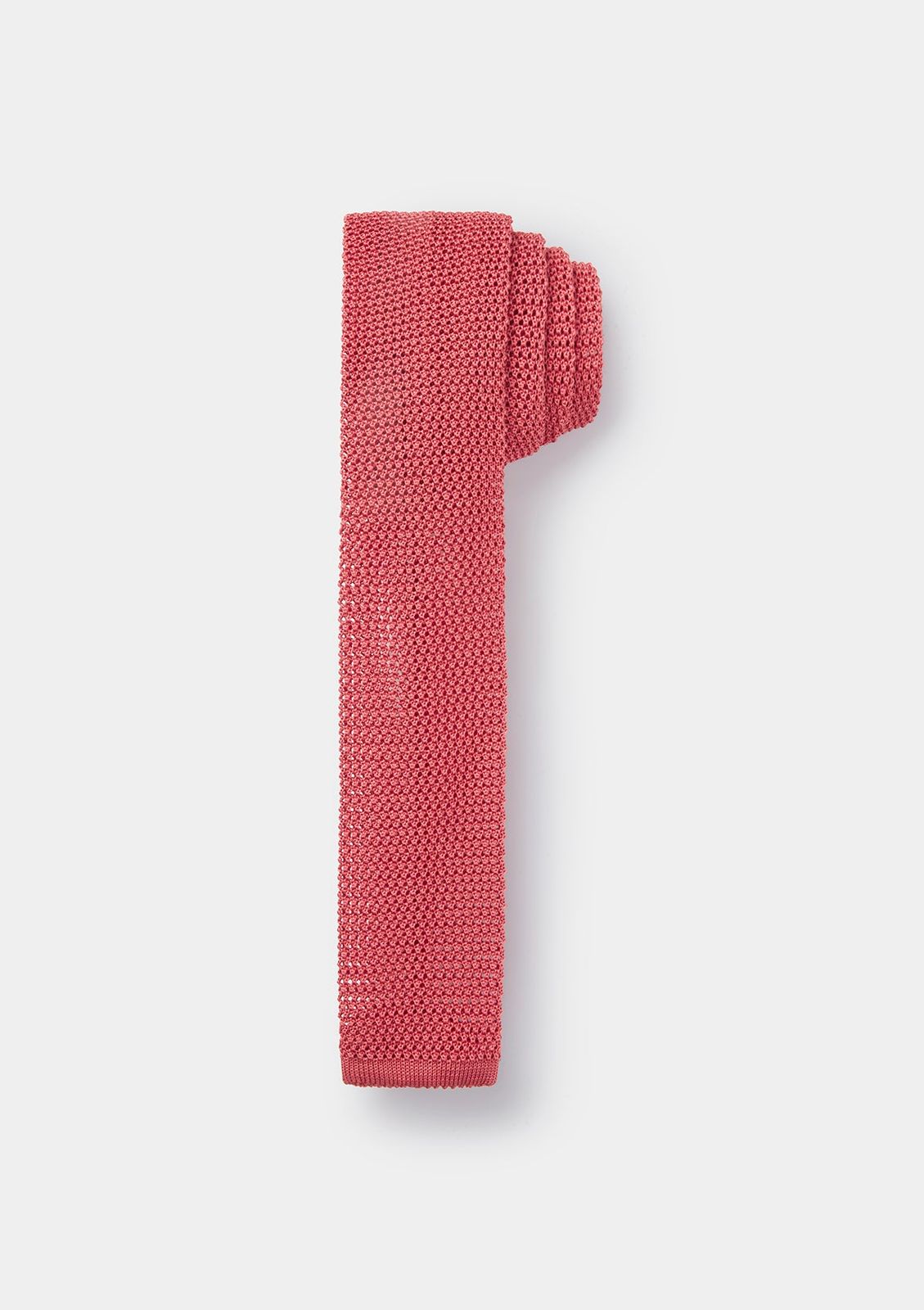 Guava Pink Silk Knitted Tie