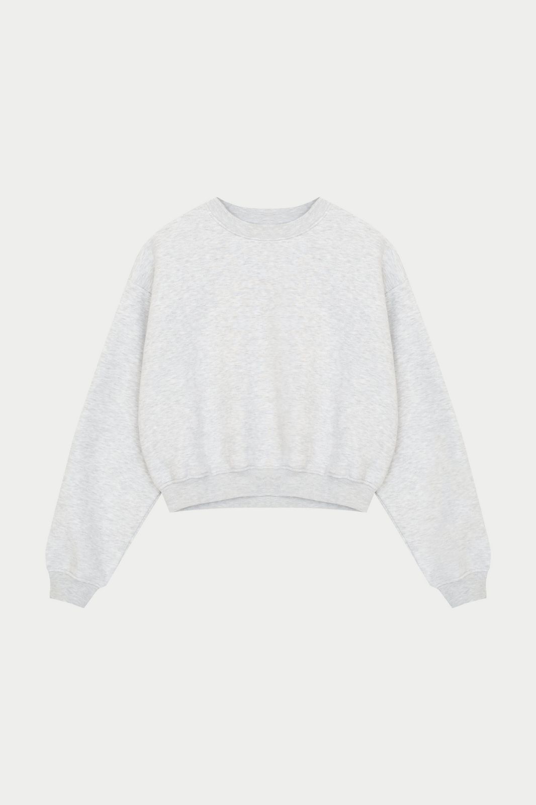EMBROIDERED CREST SWEATSHIRT - GREY MARL
