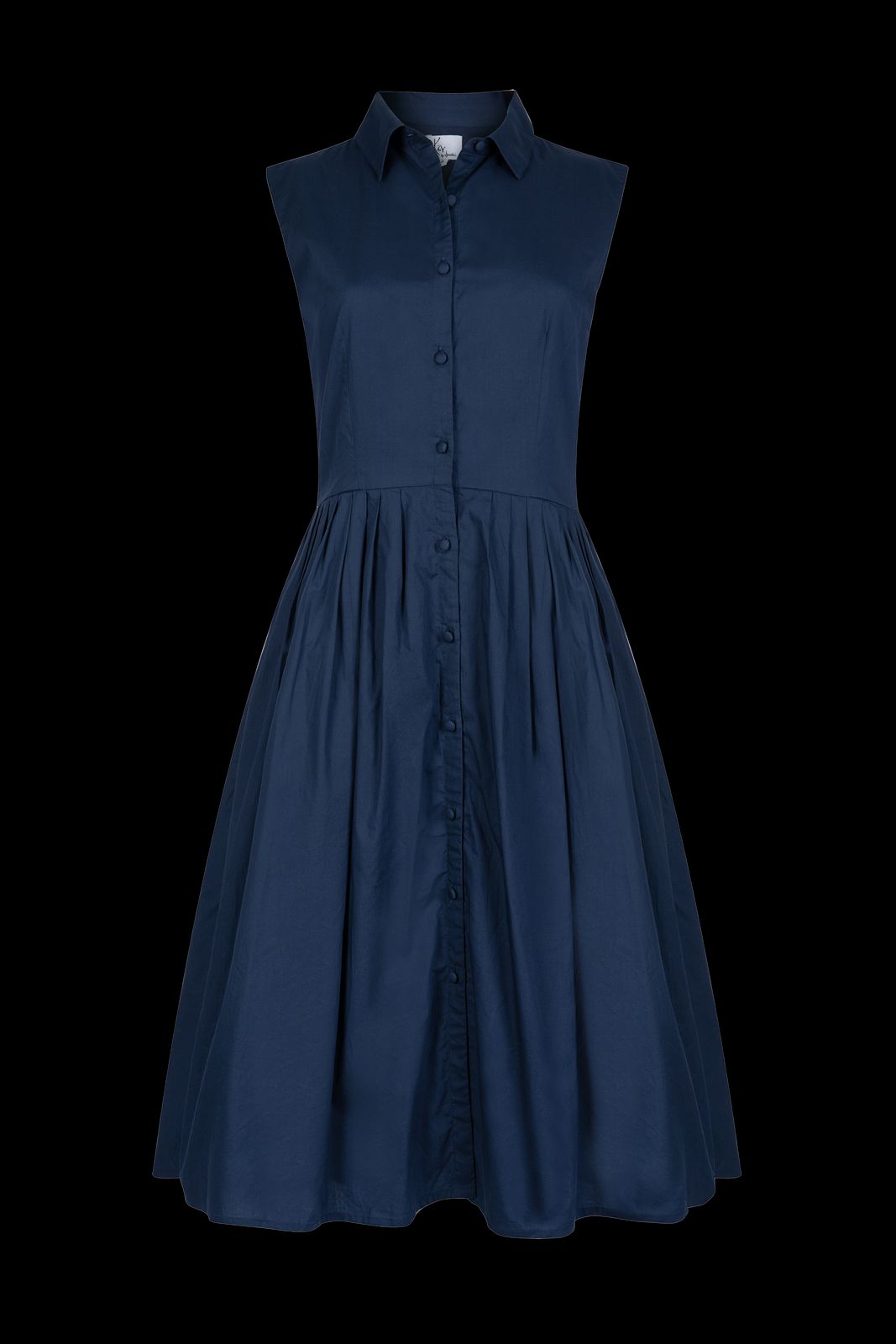 The Organic Cotton Shirt Dress in Navy