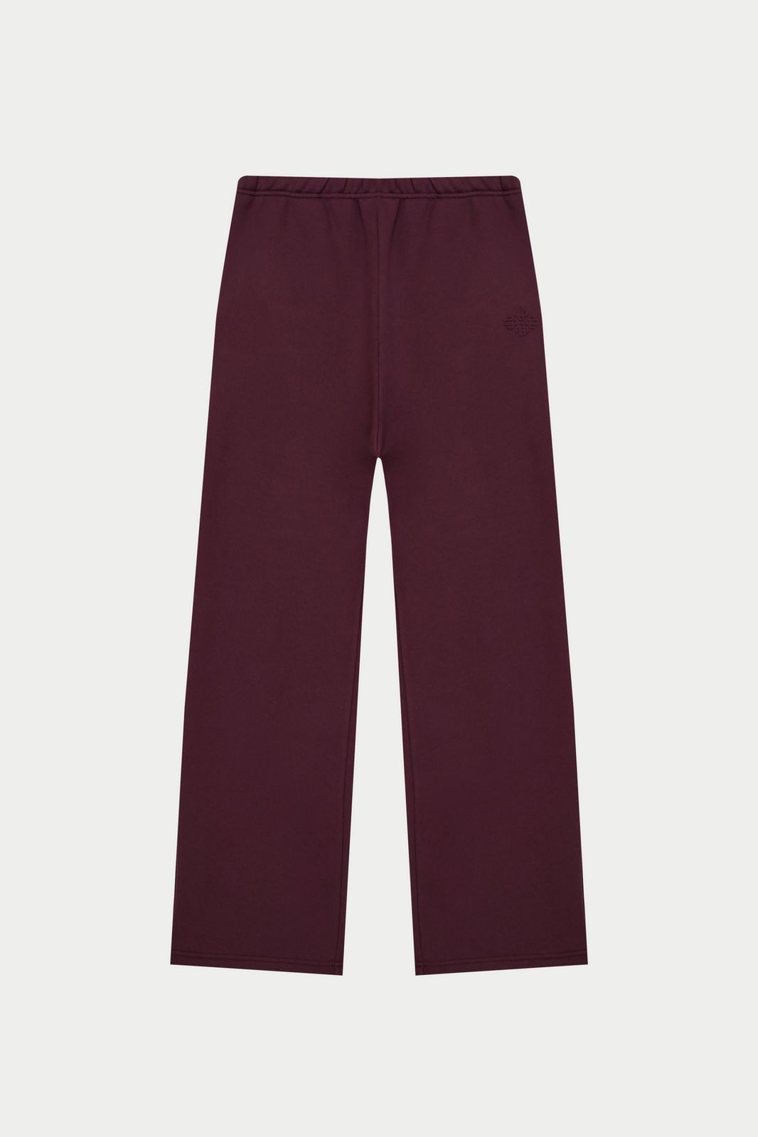 EMBOSSED STRAIGHT LEG JOGGERS - PLUM