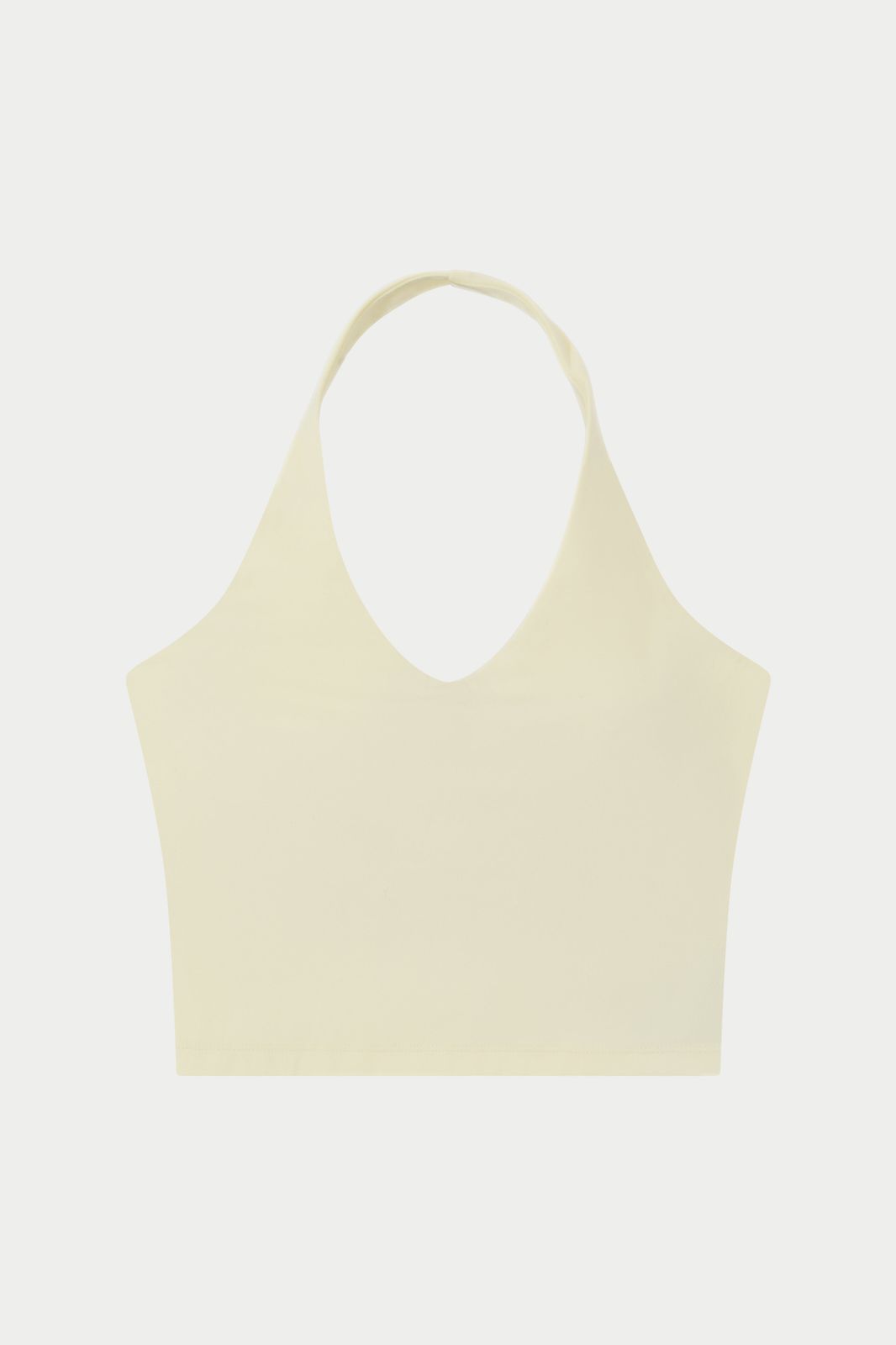 SCULPTING STRETCH HALTERNECK TOP - YELLOW