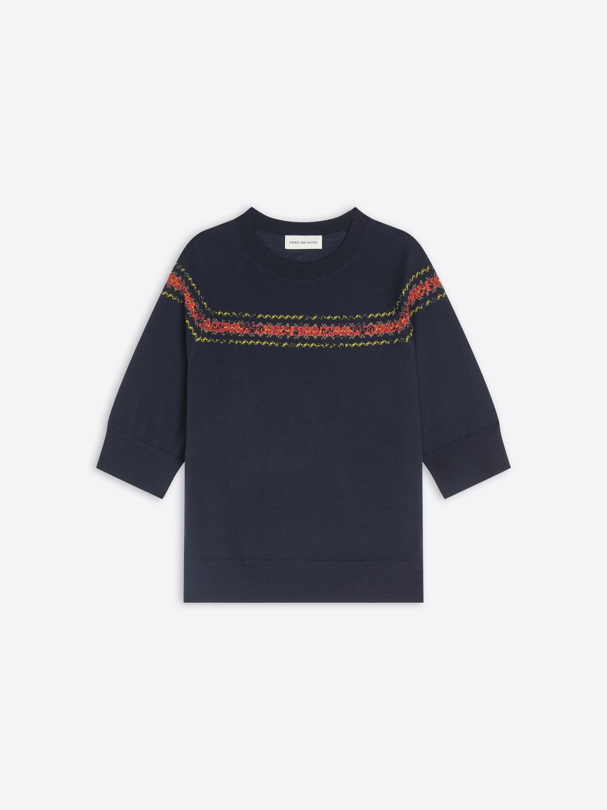 Embroidered wool sweater