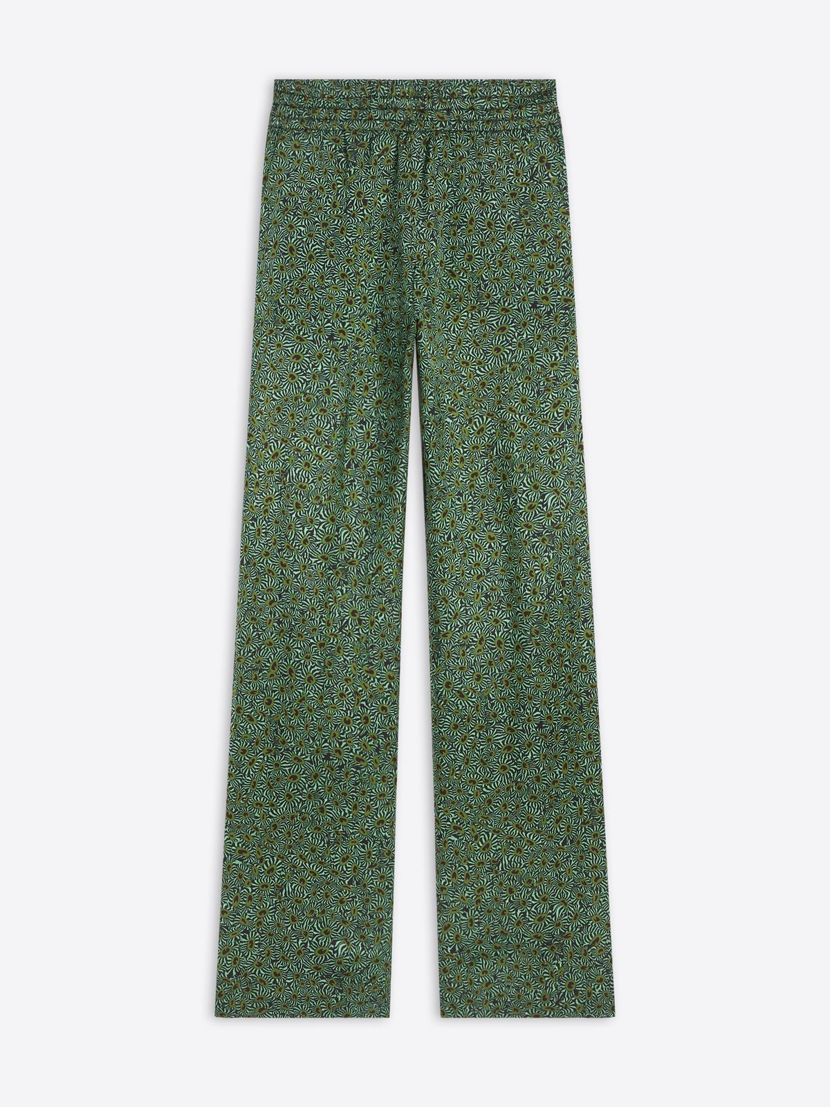 Slim fit viscose pants