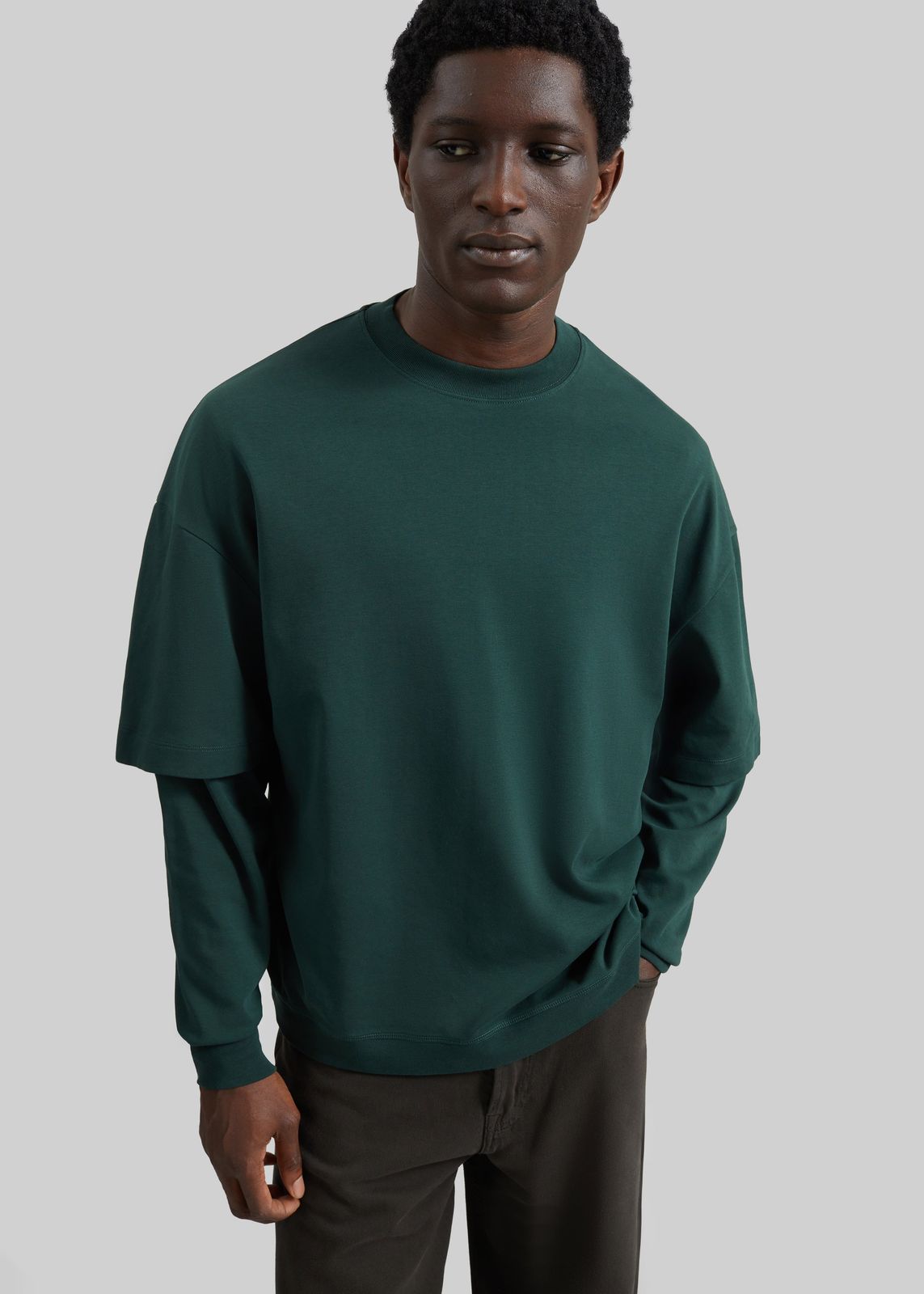 Darkpark Troy Double Sleeve Tee - Forest Green