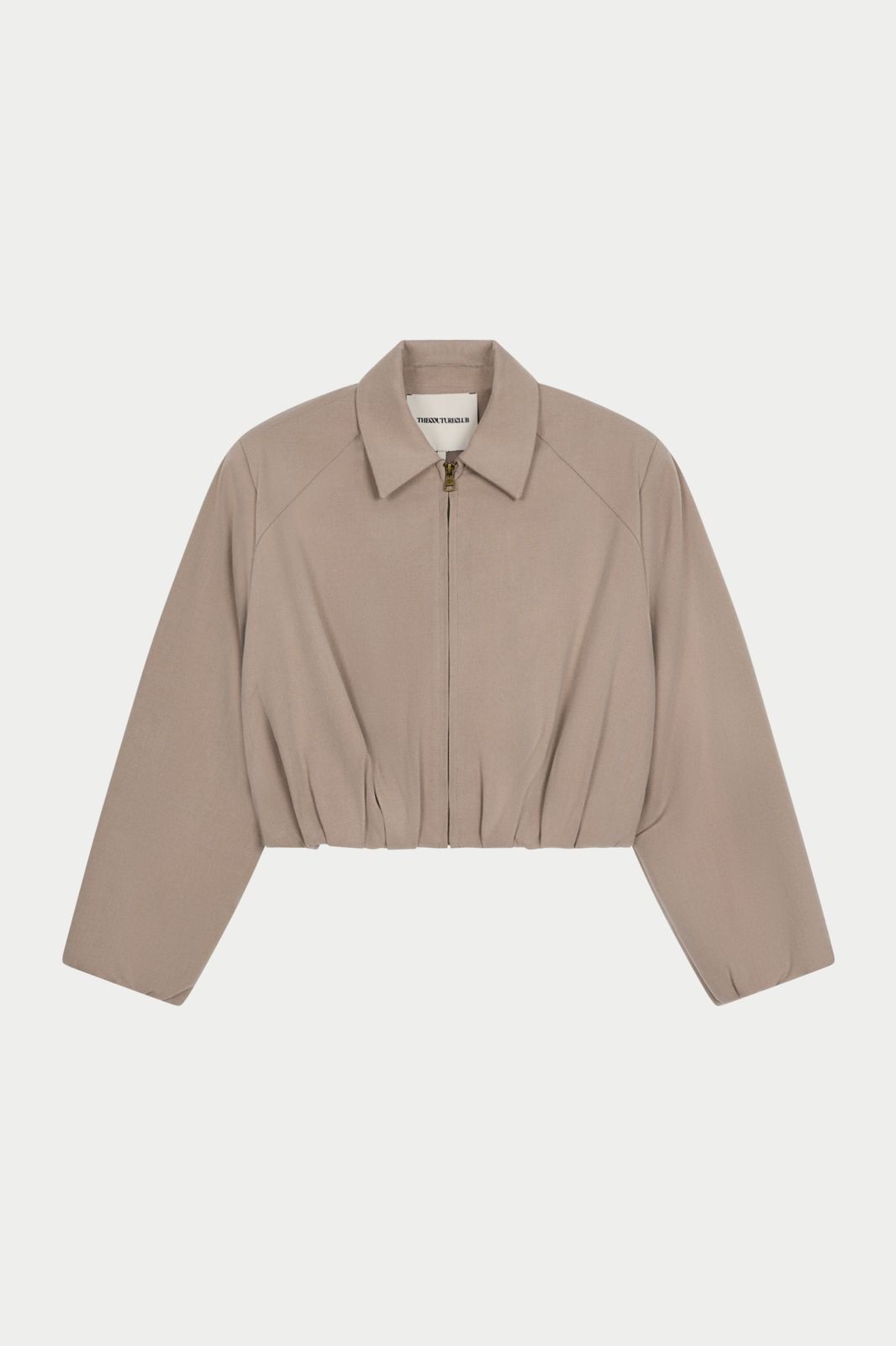 BALLOON HEM SMART JACKET - BEIGE