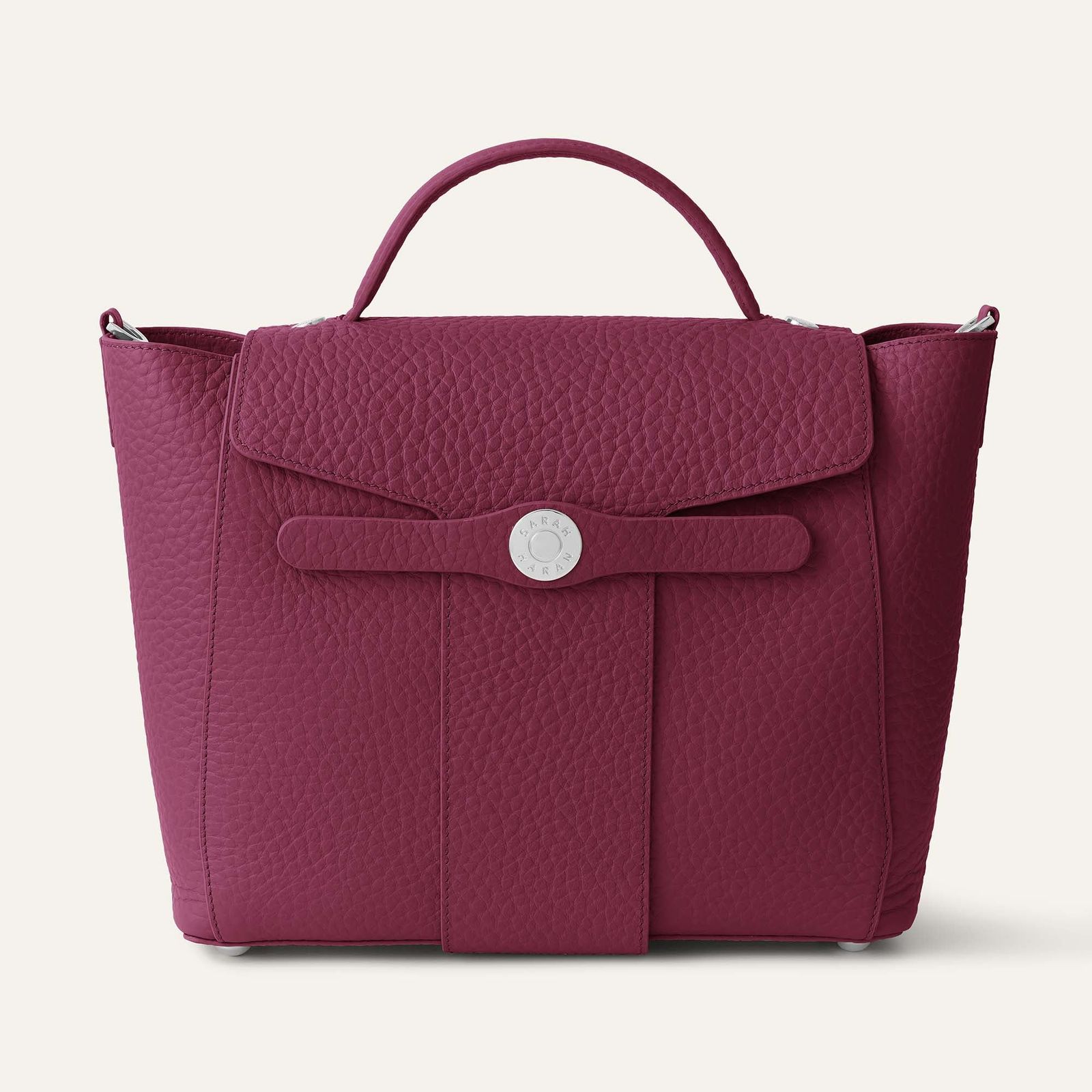Tansy Top Handle | Cherry with Silver hardware