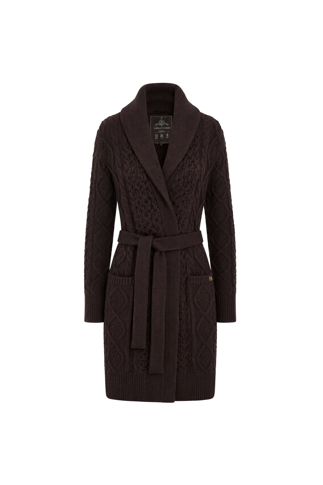 Montana Longline Cardigan (chocolate Cable)