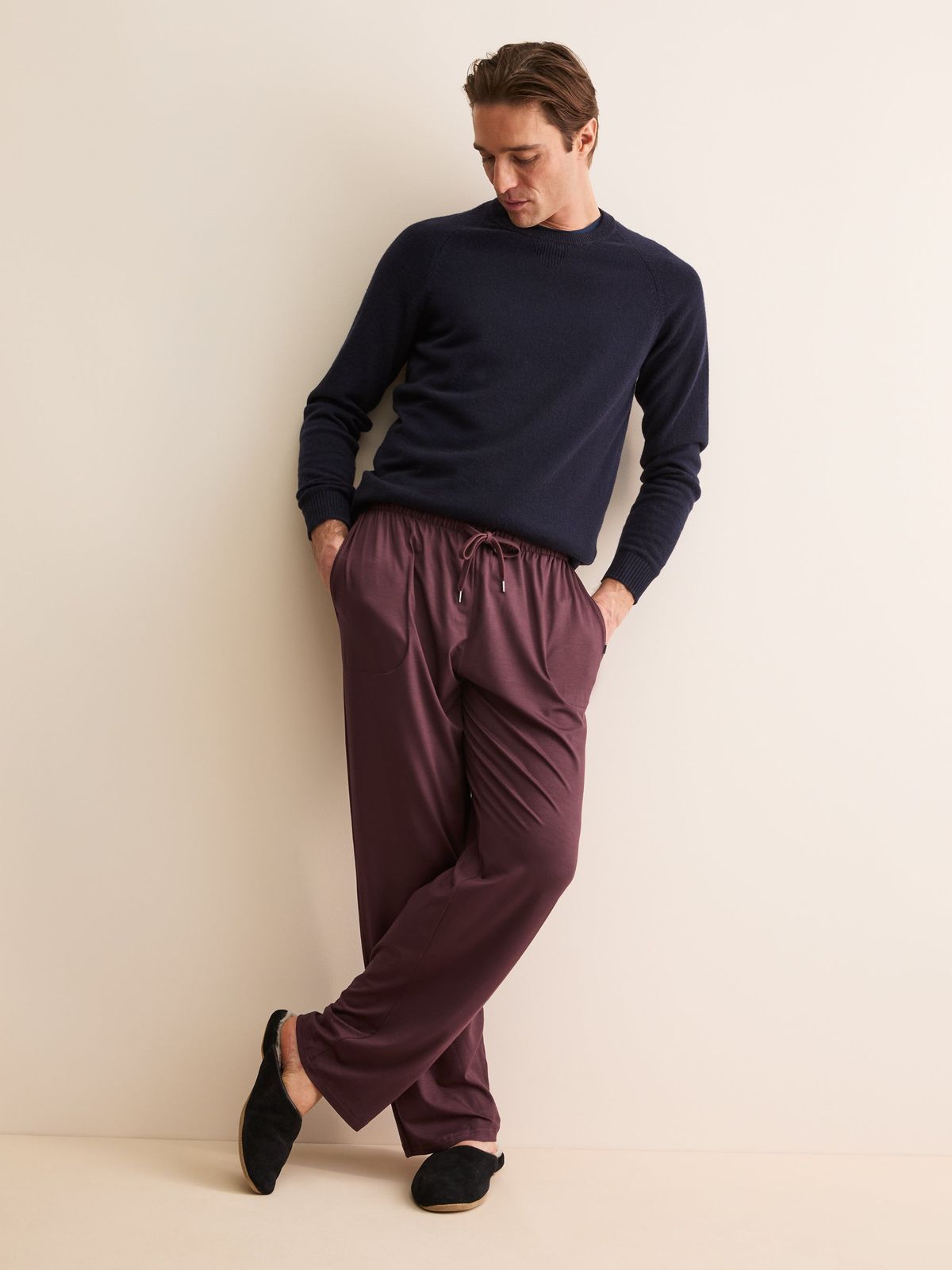 Basel Micro Modal Lounge Trousers Mahogany Brown