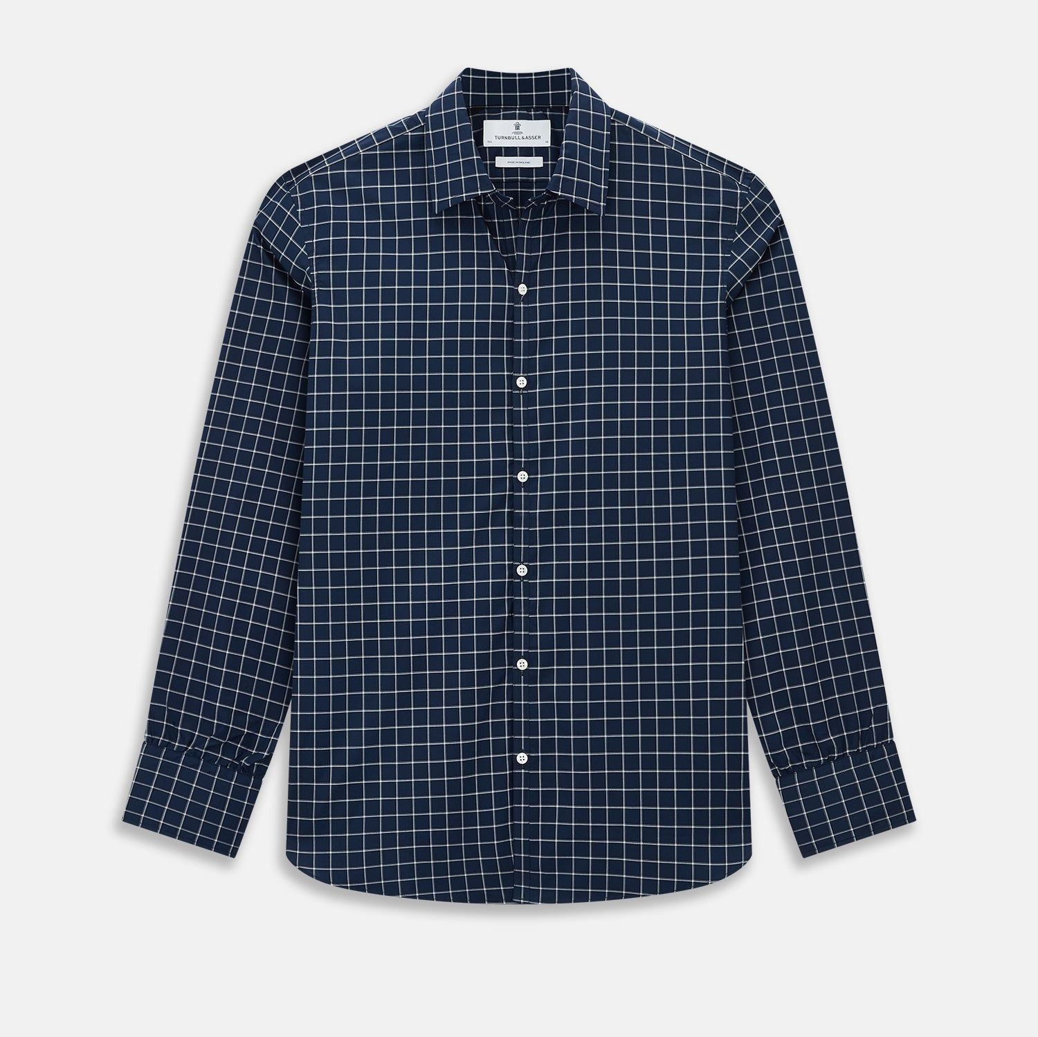 Windsor Navy Regular Fit Shirt in Cotton