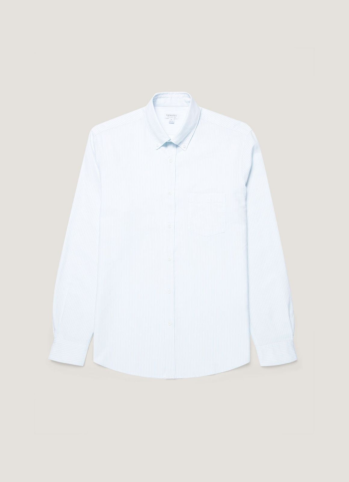 Men's Button Down Oxford Shirt in Light Blue/White