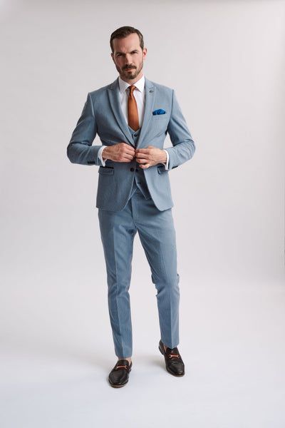 Bromley Sky 3 Piece Suit