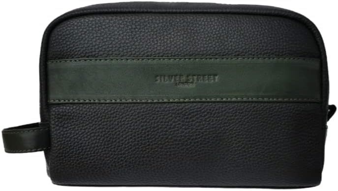 Walter Leather Washbag - Green