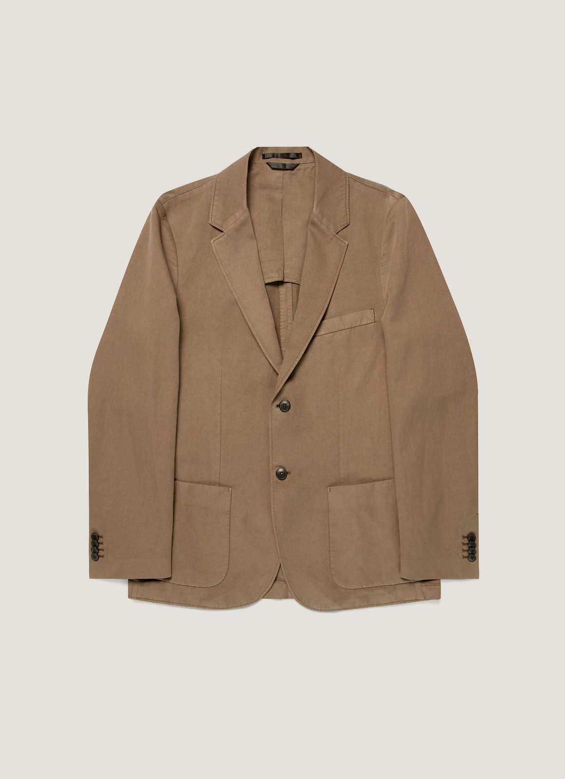 Men's Cotton Linen Blazer in Dark Cedar