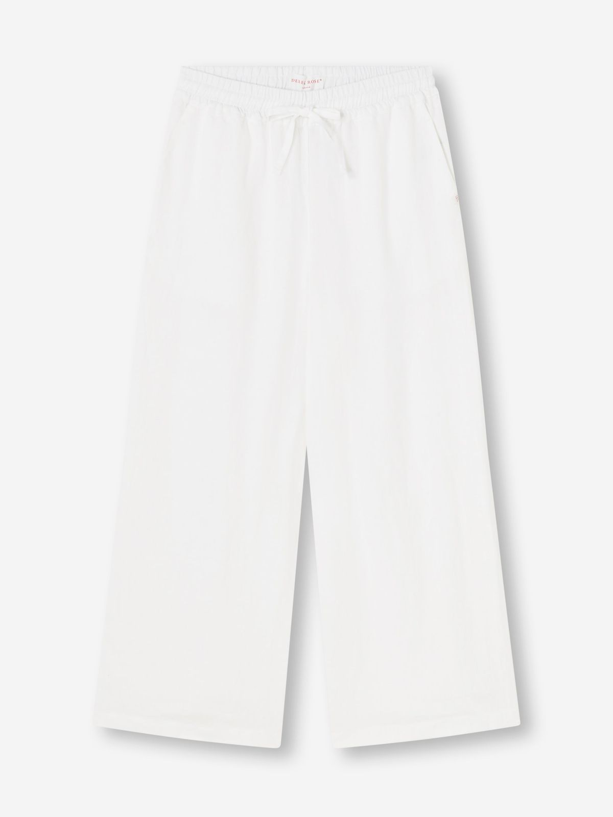 Sicily Linen Wide Leg Trousers White