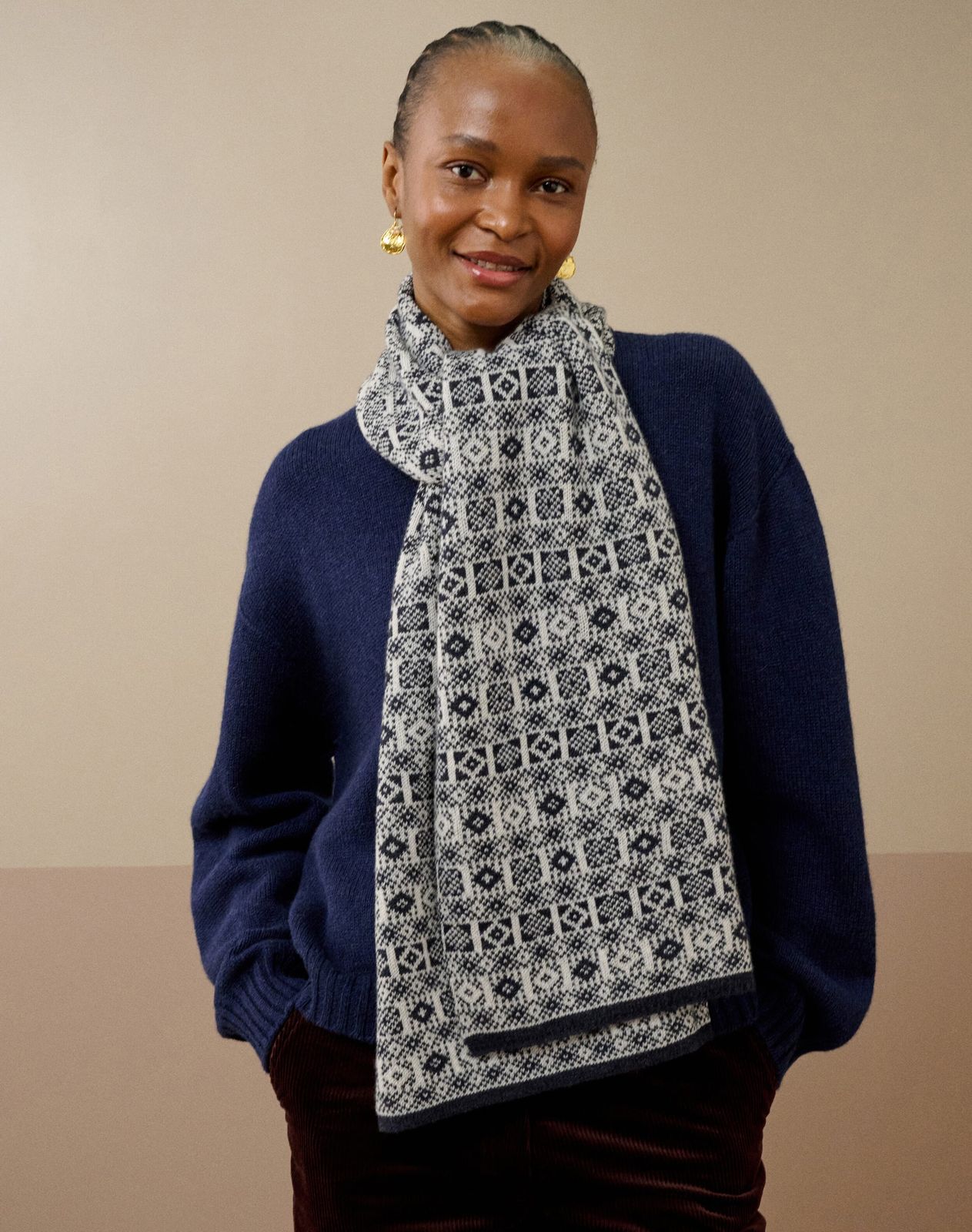 Cashmere Graphic Scarf