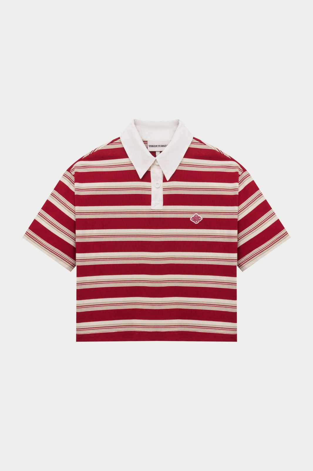 STRIPED POLO TEE - RED