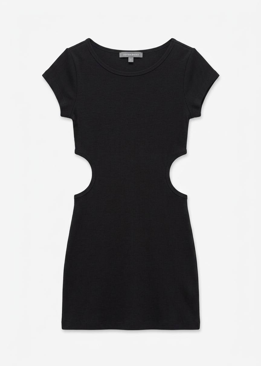 Matteau Low Back Mini Tee Dress - Black
