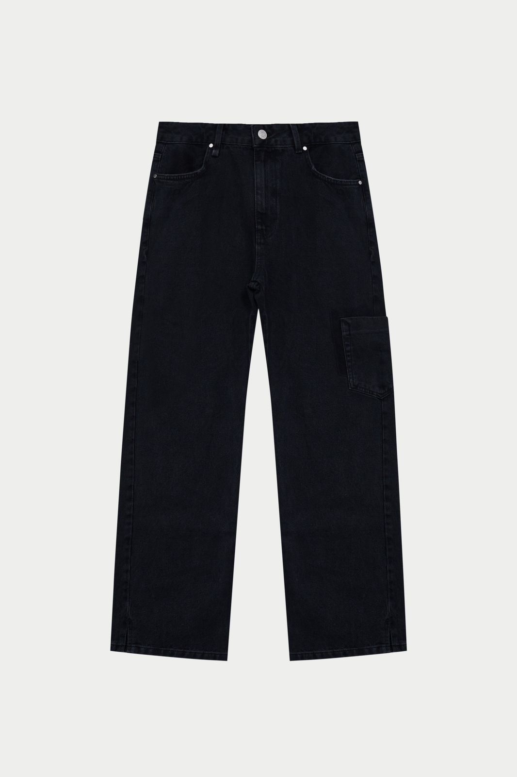 MULTI POCKET WASHED JEAN - BLACK WASH