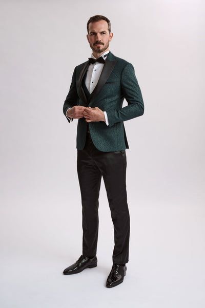 Santoro Milan's Sparkle Three Piece Emerald Tux