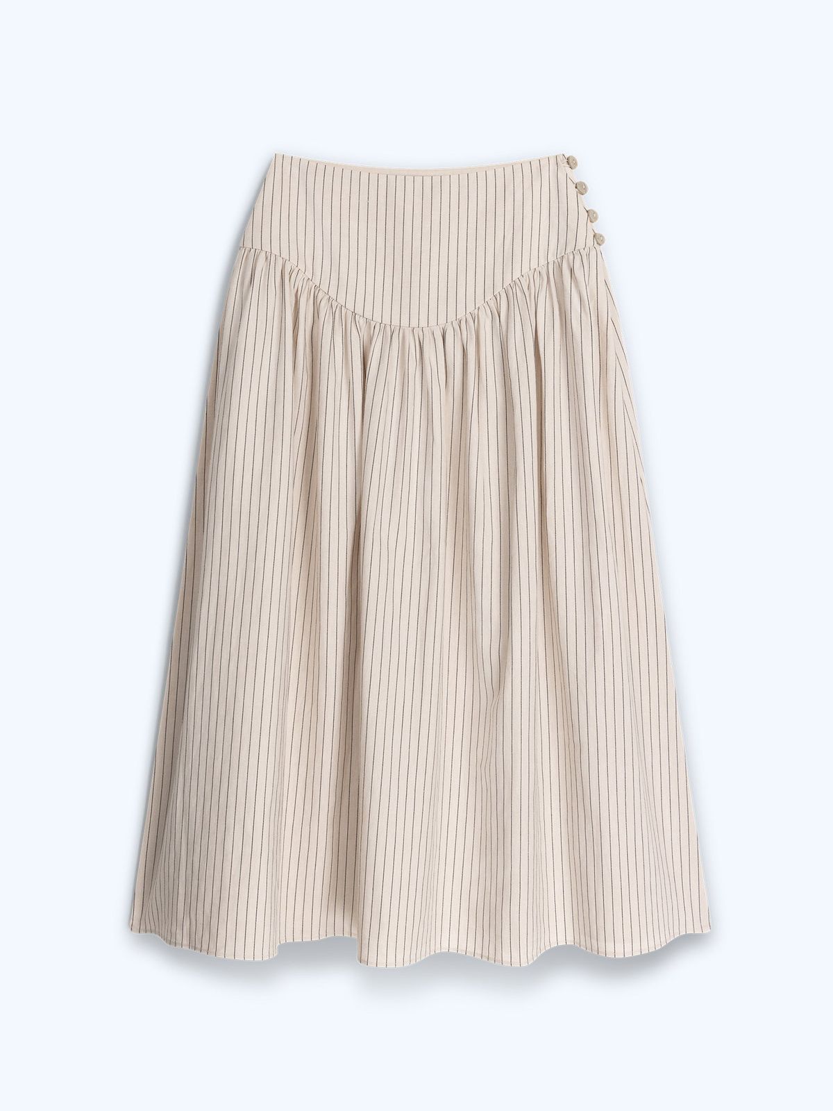 Lucille Skirt In Cream And Black Stripe
