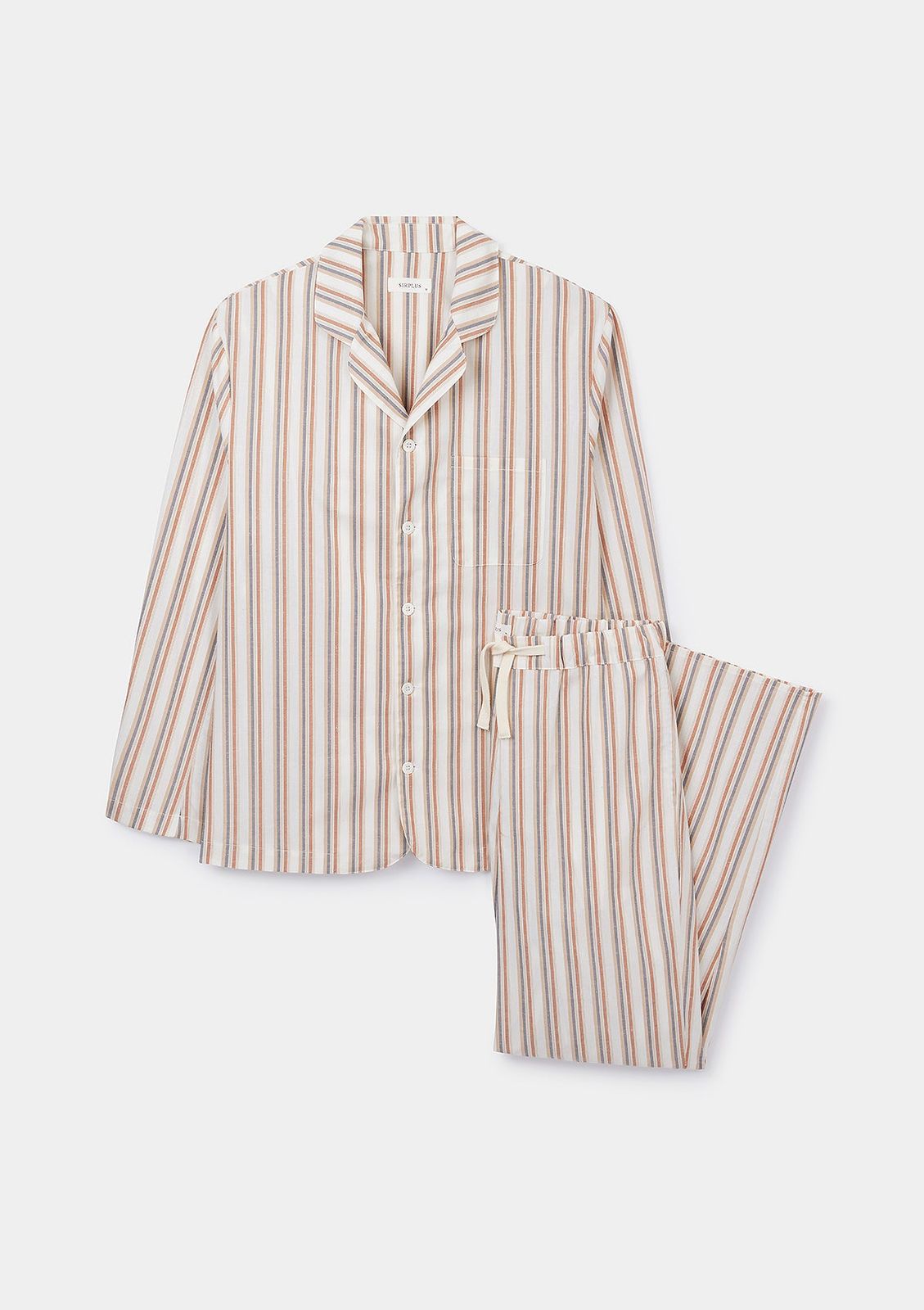 Terracotta Stripe Cotton Pyjamas