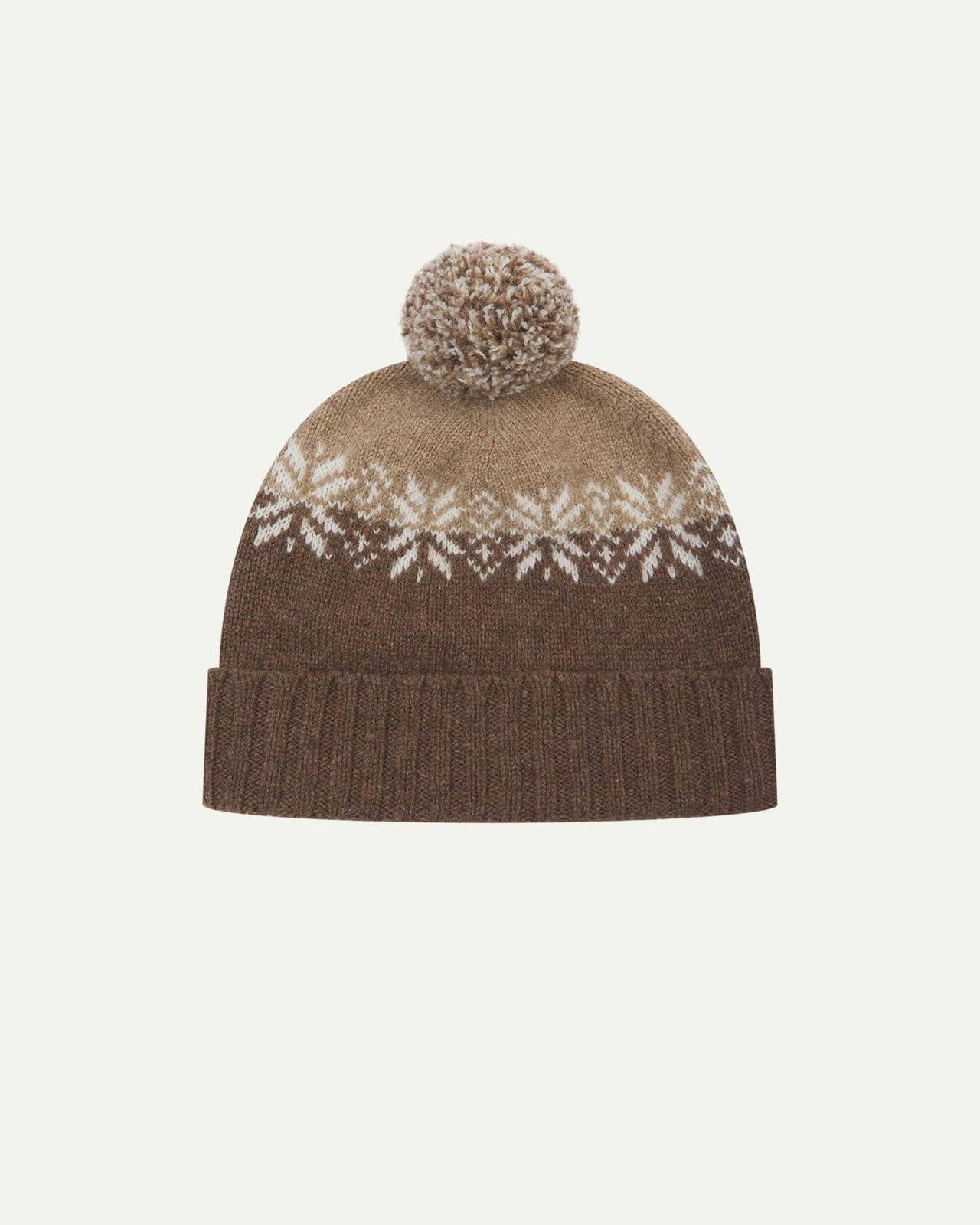 4012 Lambswool Fair Isle hat - khaki