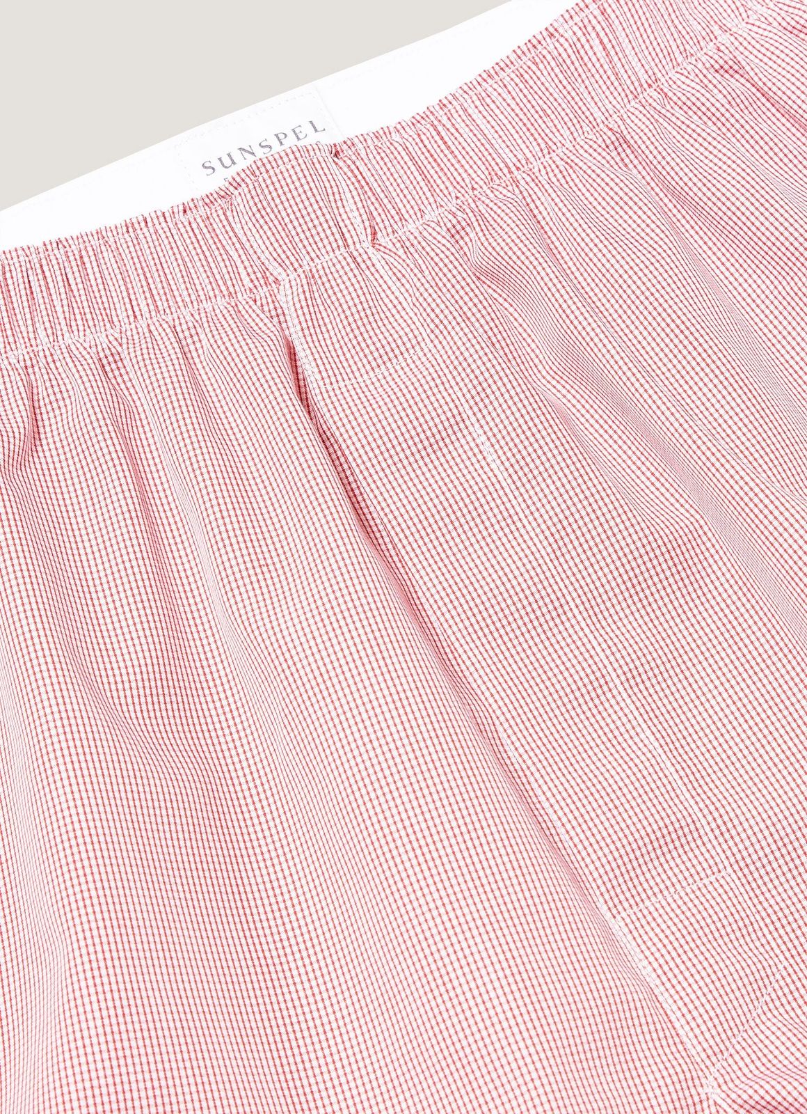 Men's Classic Boxer Short in Red Micro Gingham