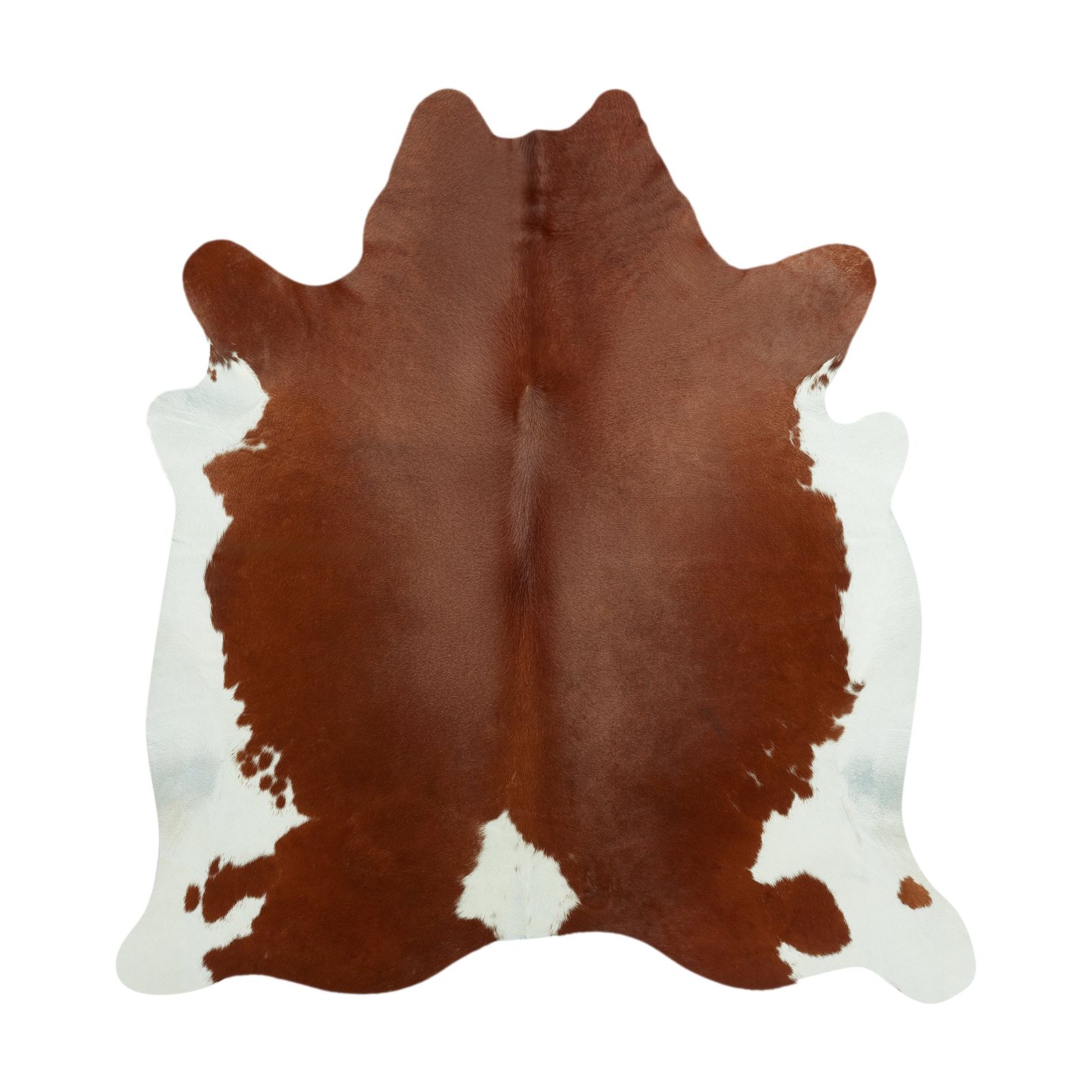Cowhide Rug - Hereford Brown & White (190cm x 180cm)